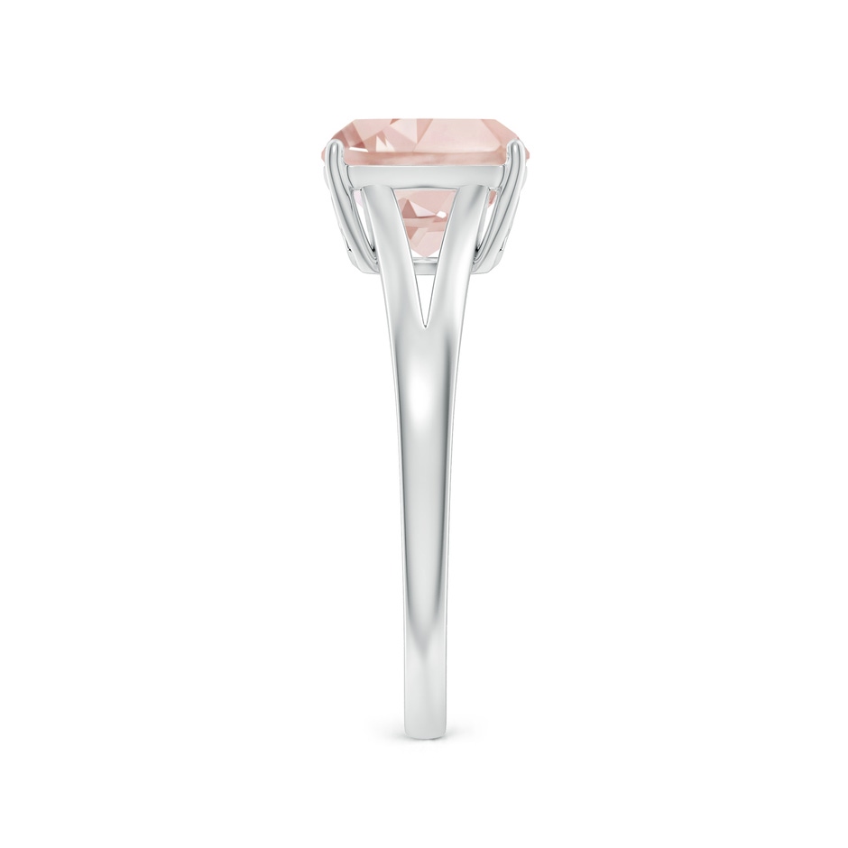 8mm A Split Shank Cushion Morganite Engagement Ring in P950 Platinum side-2
