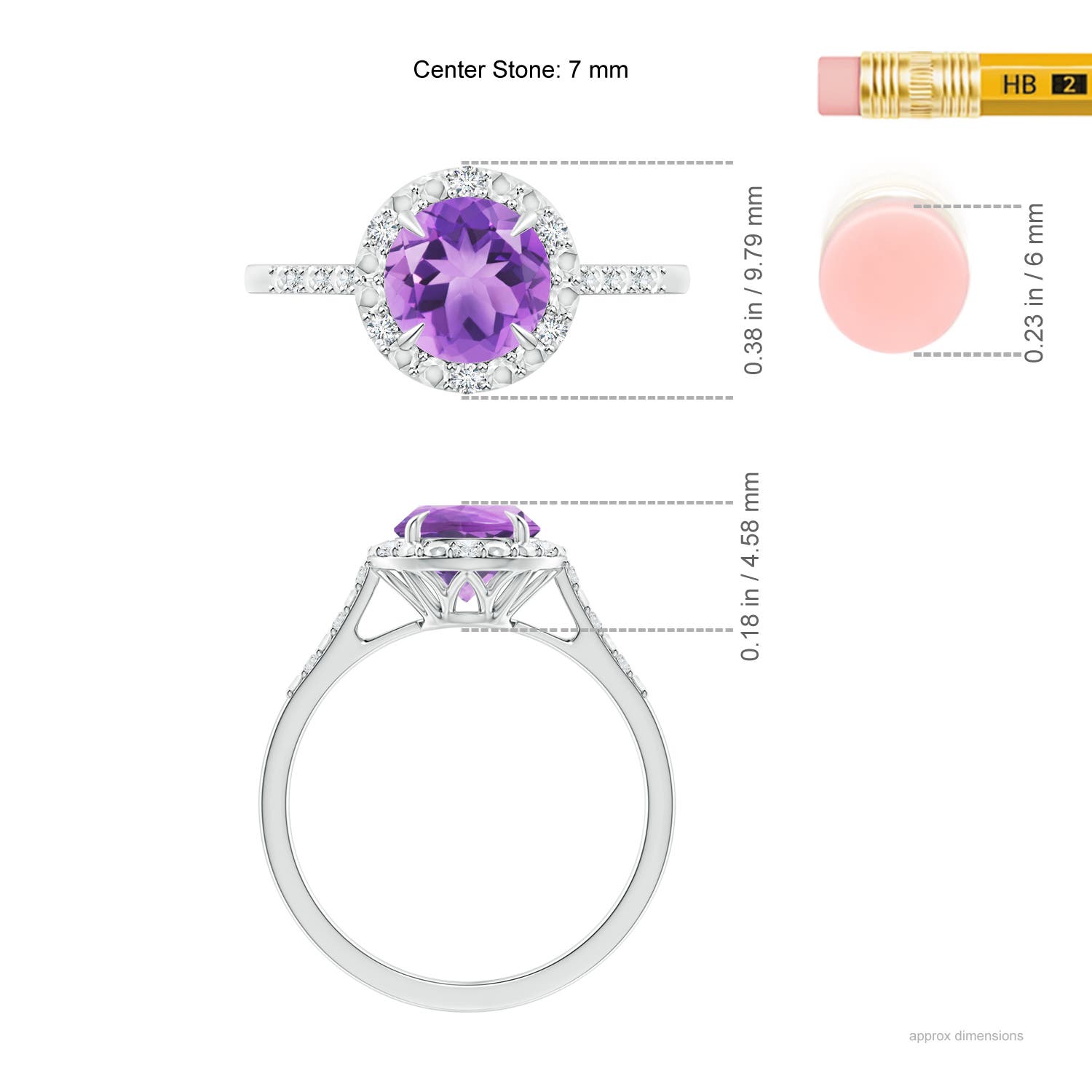 A - Amethyst / 1.23 CT / 14 KT White Gold