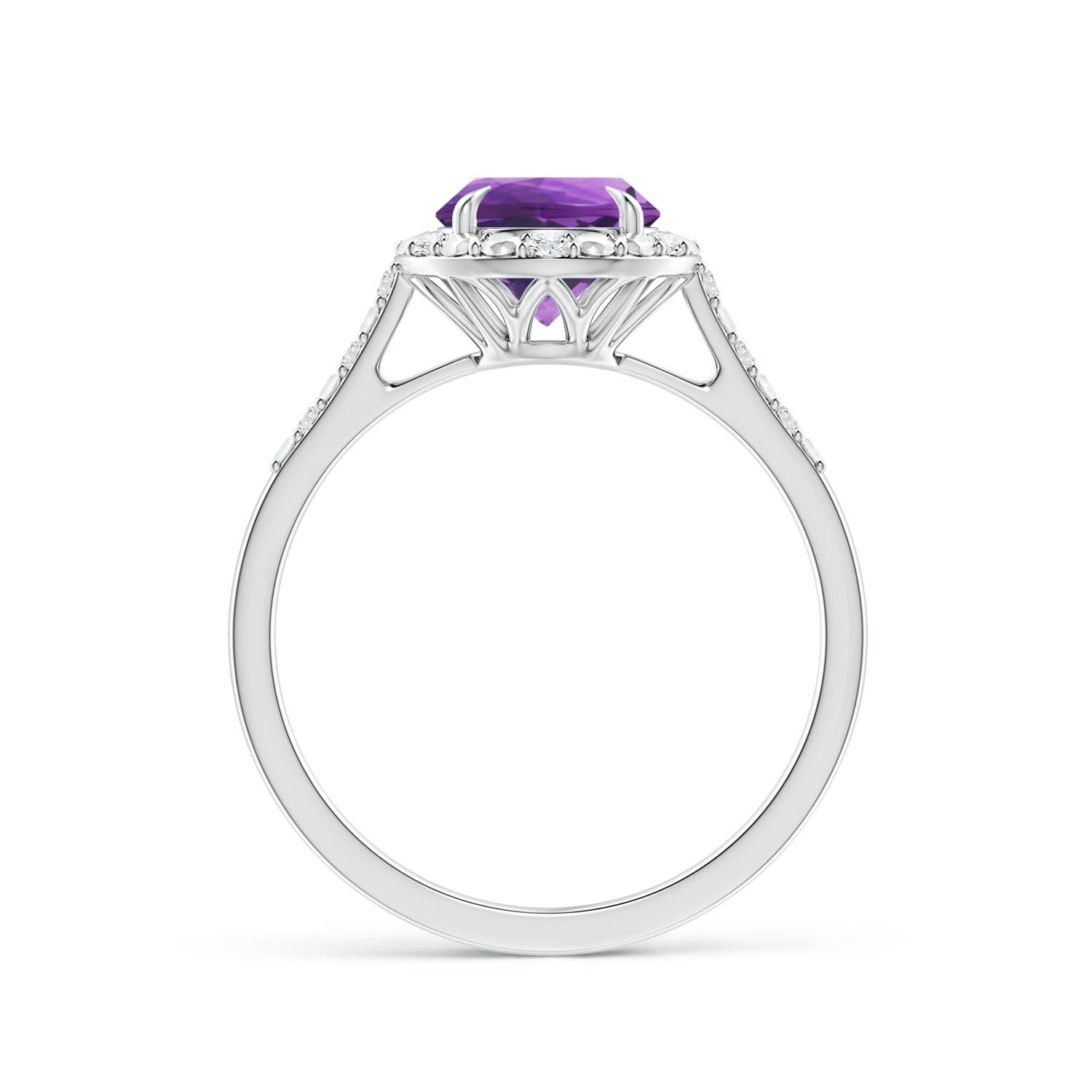 AAA - Amethyst / 1.23 CT / 14 KT White Gold