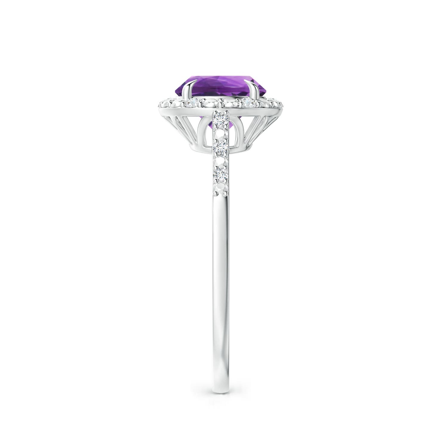 AAA - Amethyst / 1.23 CT / 14 KT White Gold