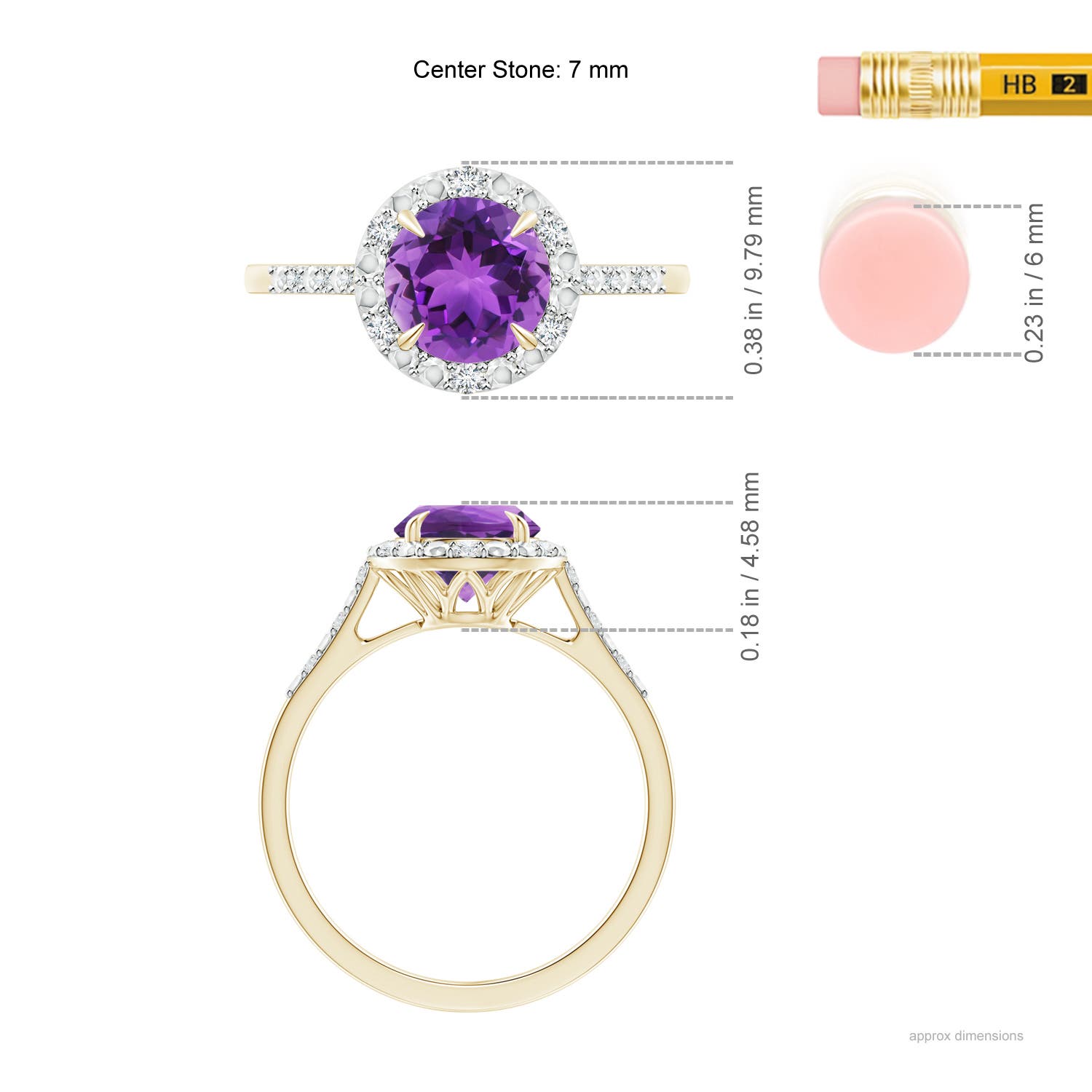 AAA - Amethyst / 1.23 CT / 14 KT Yellow Gold