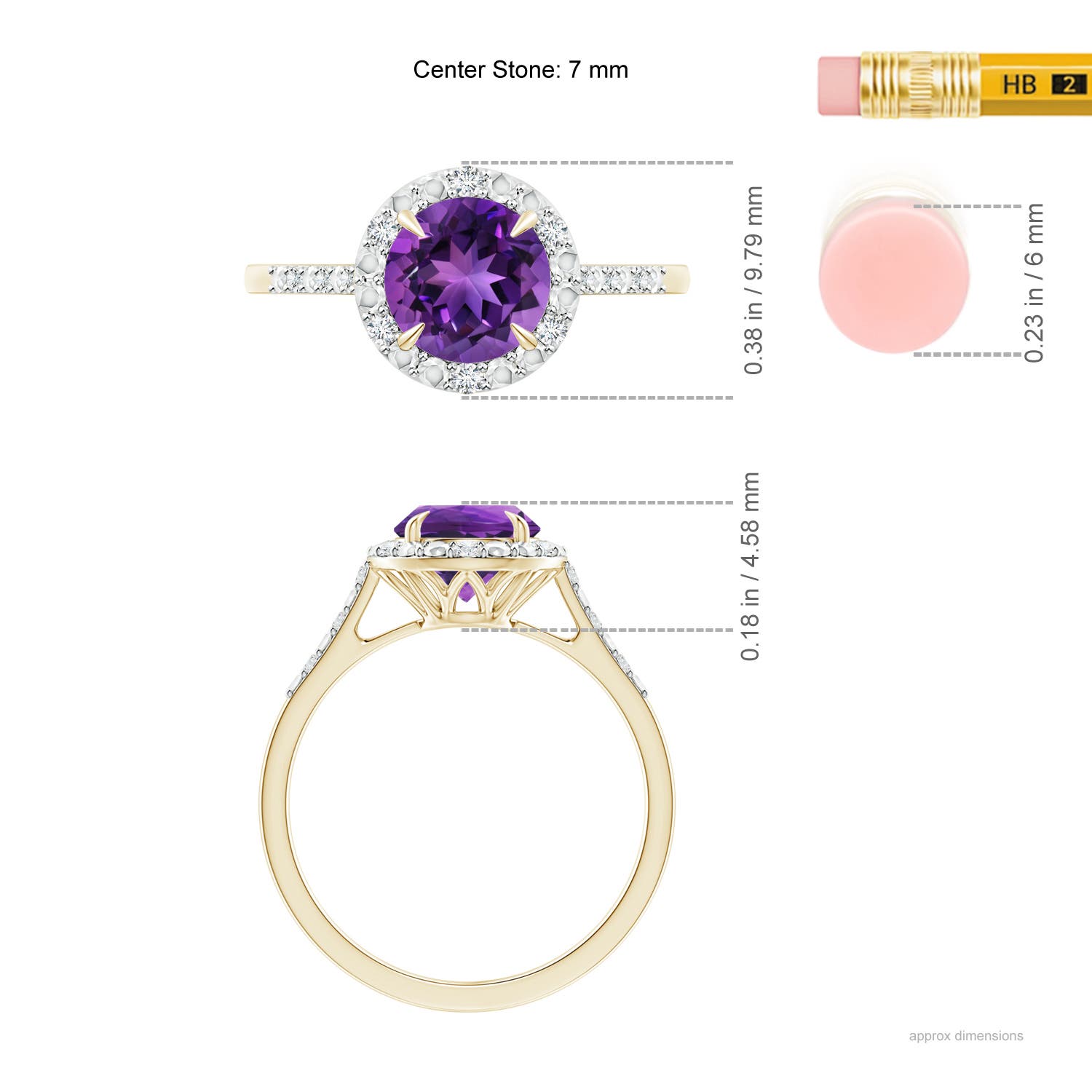 AAAA - Amethyst / 1.23 CT / 14 KT Yellow Gold