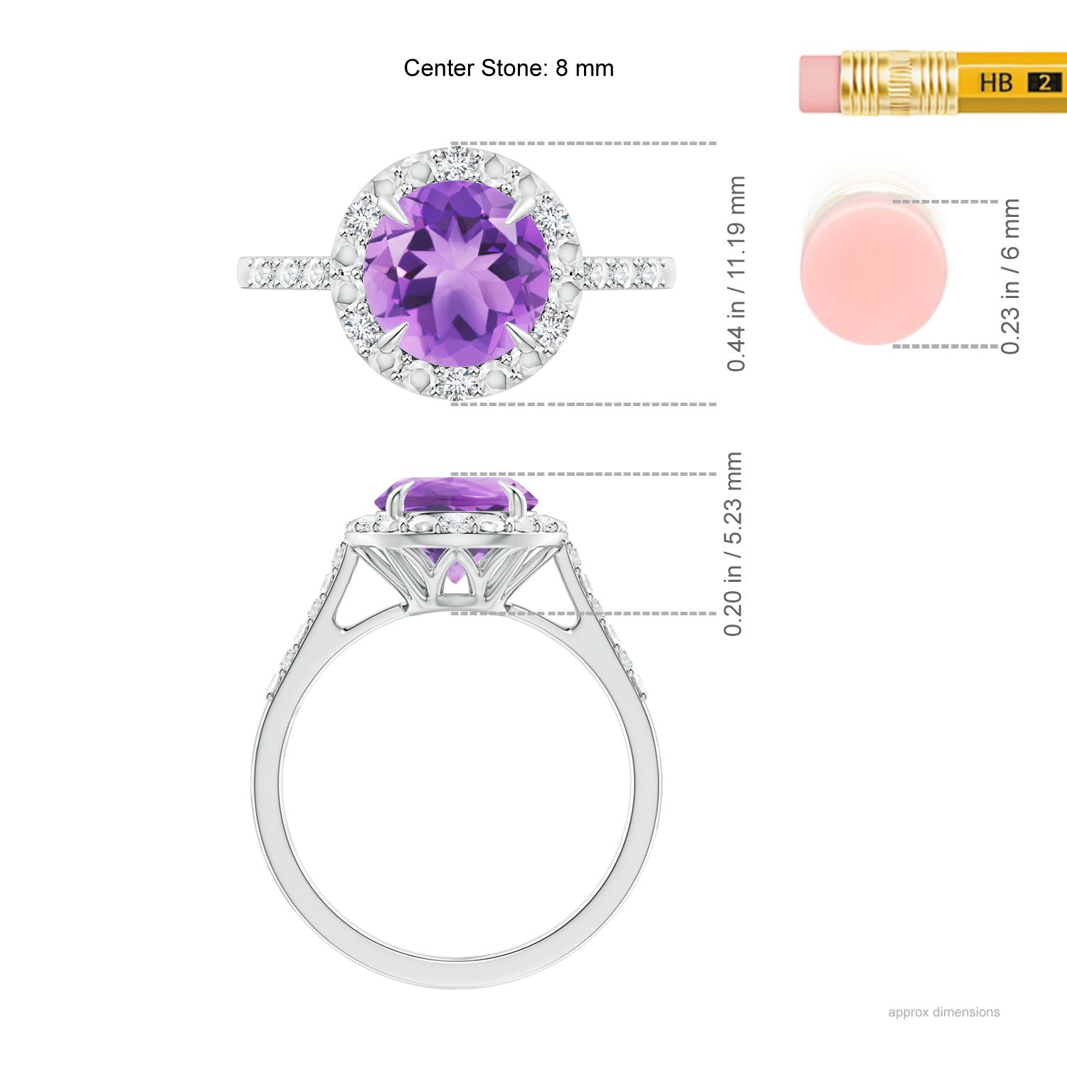 A - Amethyst / 1.82 CT / 14 KT White Gold