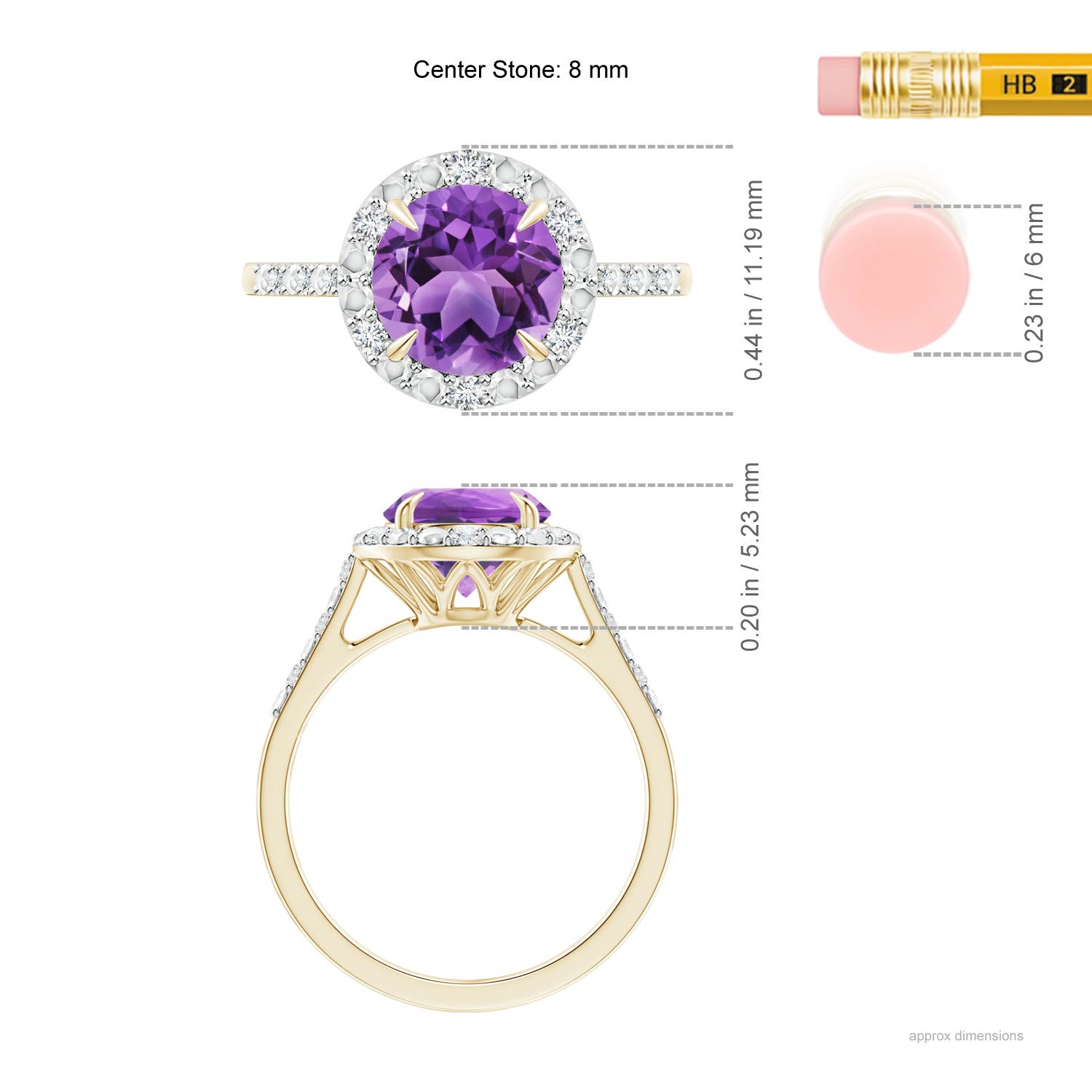 AA - Amethyst / 1.82 CT / 14 KT Yellow Gold