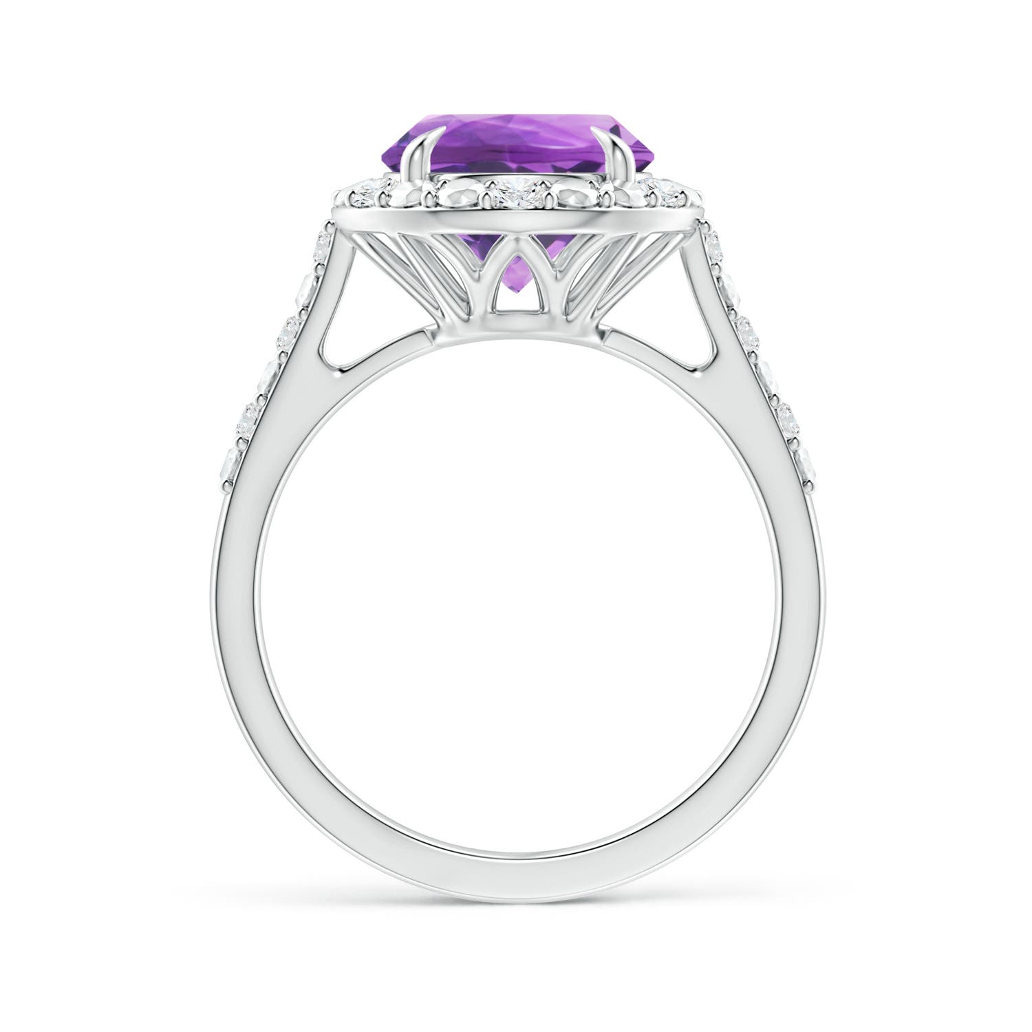 AA - Amethyst / 2.61 CT / 14 KT White Gold