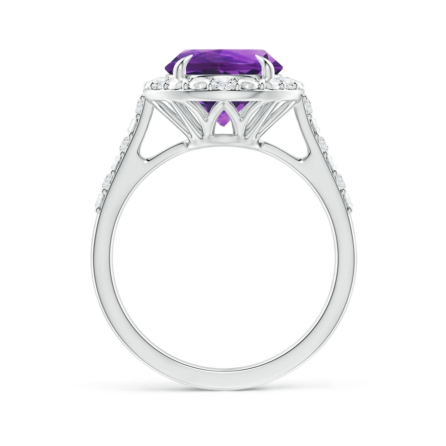 AAAA - Amethyst / 2.61 CT / 14 KT White Gold