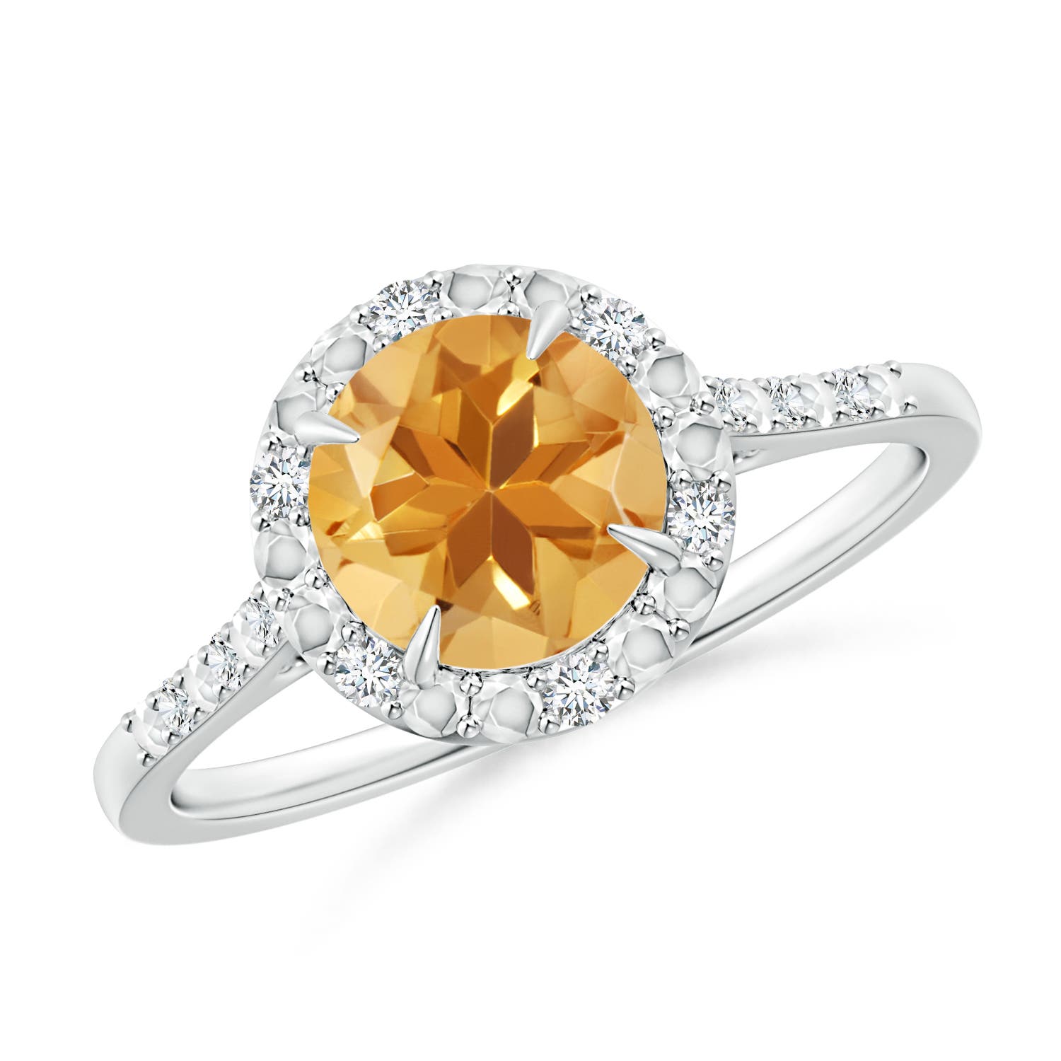 A - Citrine / 1.33 CT / 14 KT White Gold