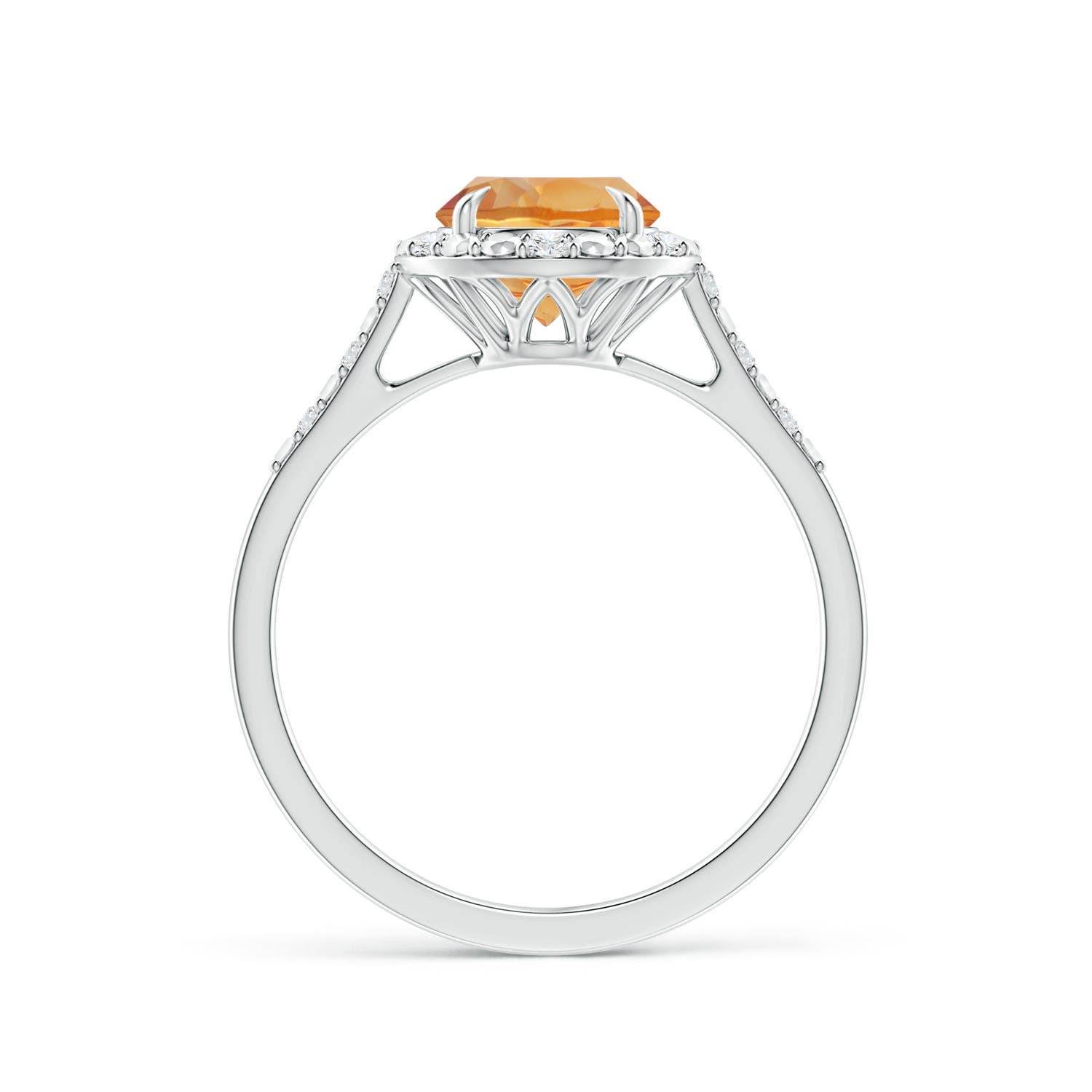 AA - Citrine / 1.33 CT / 14 KT White Gold