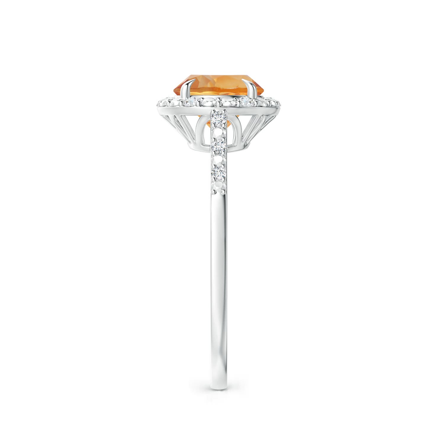 AA - Citrine / 1.33 CT / 14 KT White Gold