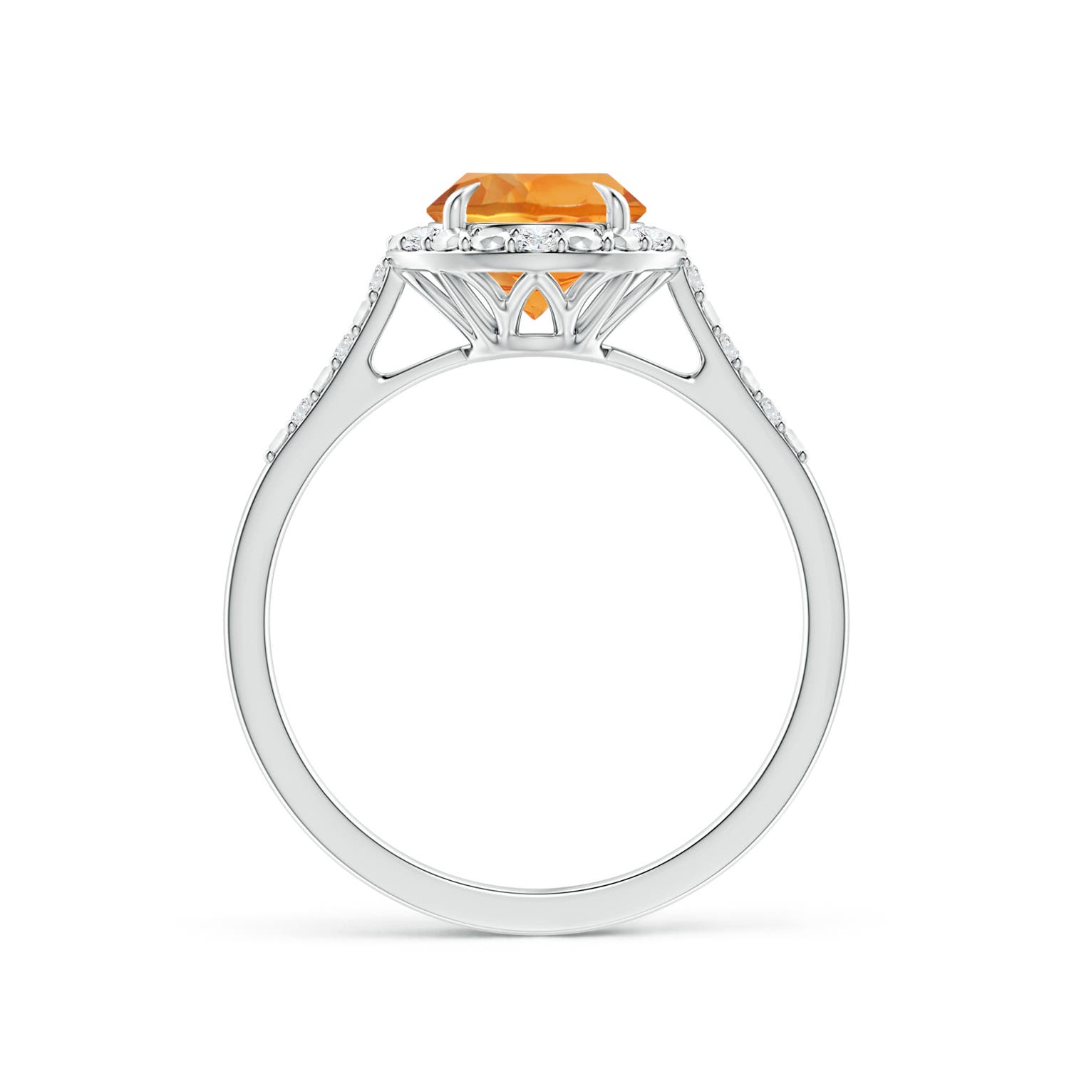 AAA - Citrine / 1.33 CT / 14 KT White Gold