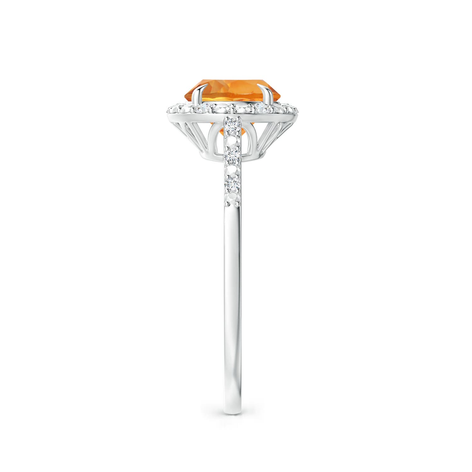 AAA - Citrine / 1.33 CT / 14 KT White Gold