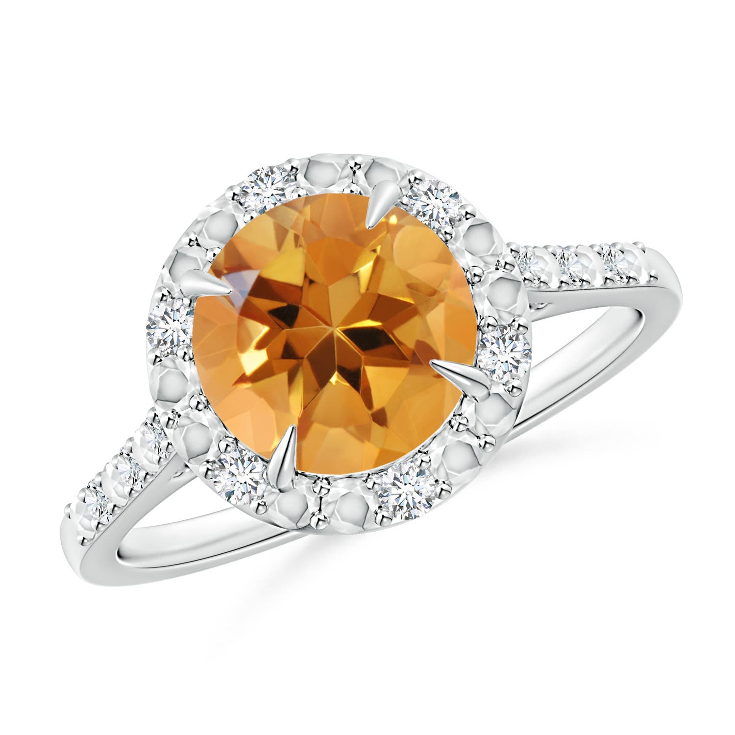 AA - Citrine / 1.82 CT / 14 KT White Gold