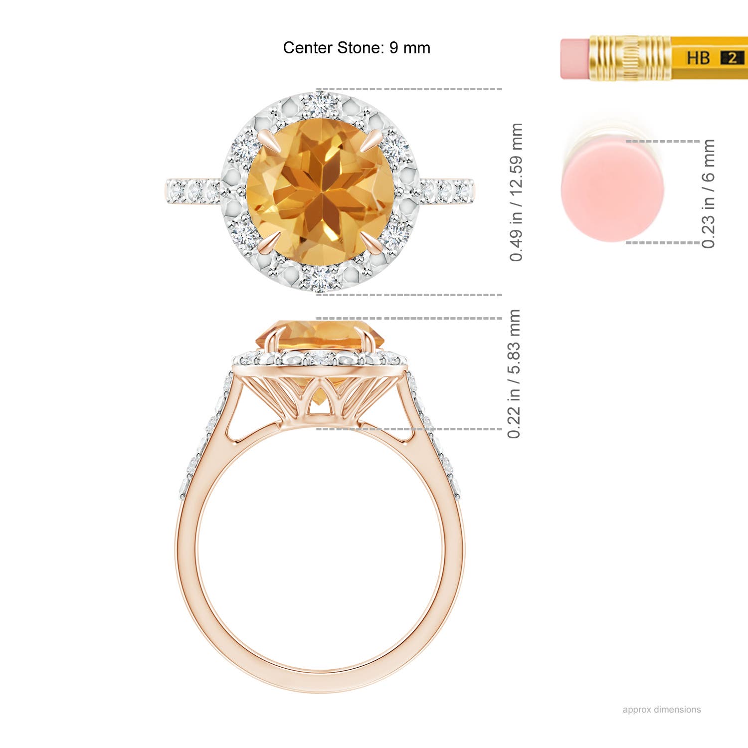 A - Citrine / 2.26 CT / 14 KT Rose Gold