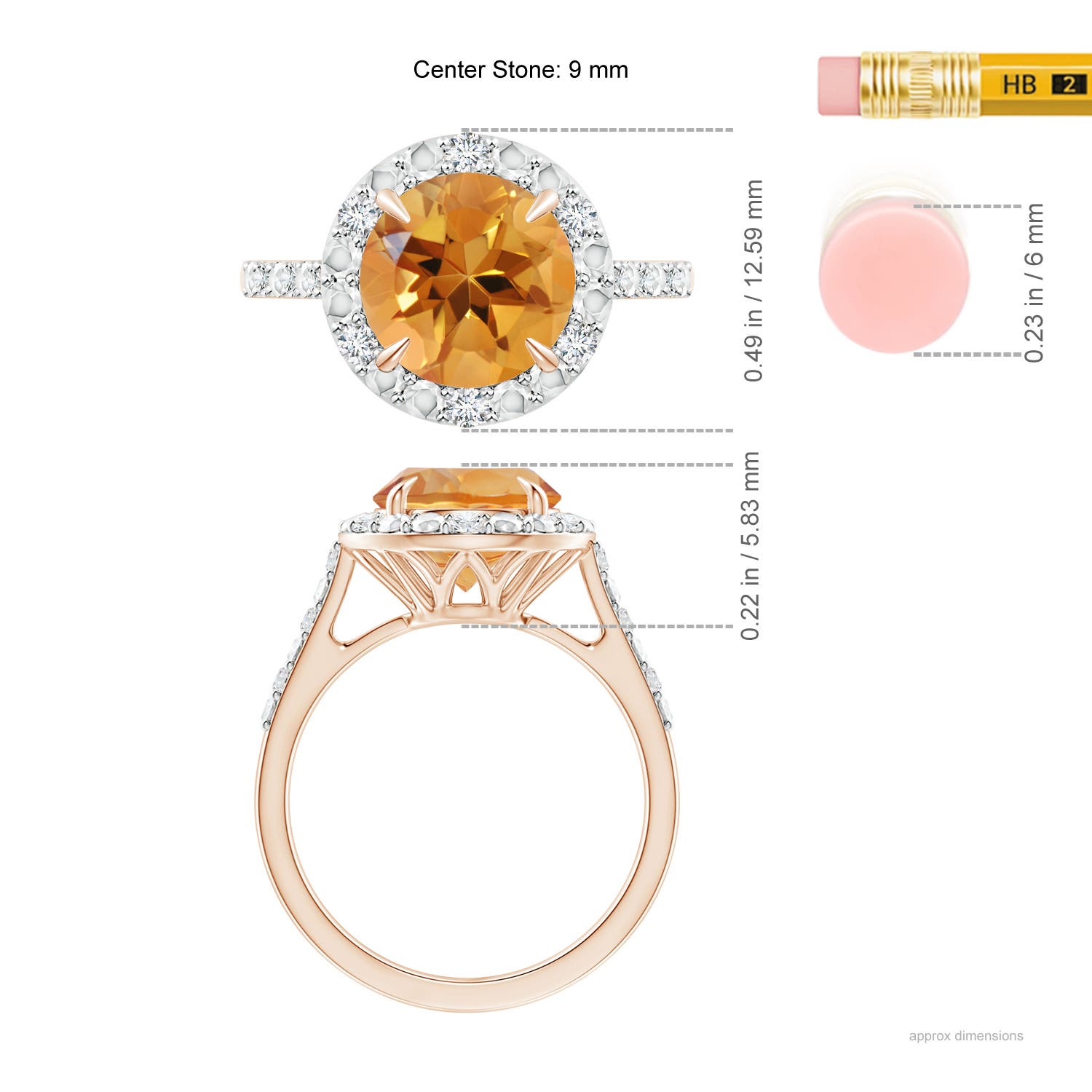 AA - Citrine / 2.26 CT / 14 KT Rose Gold