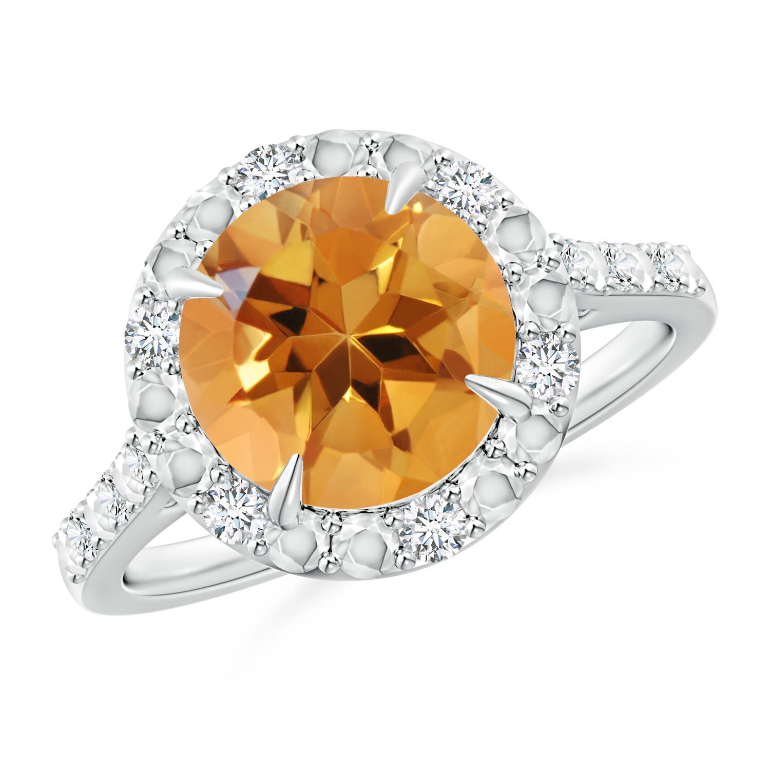 AA - Citrine / 2.26 CT / 14 KT White Gold