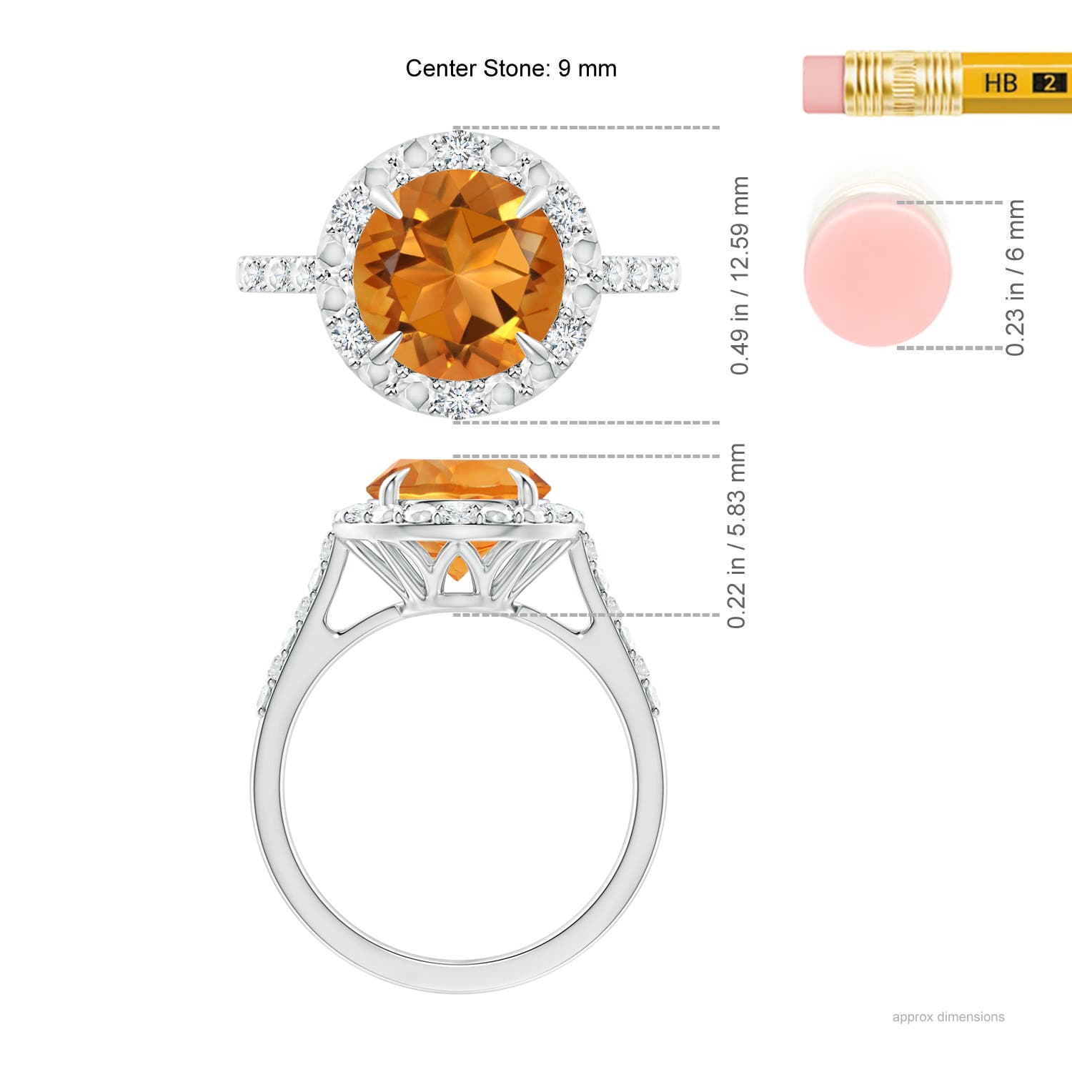 AAA - Citrine / 2.26 CT / 14 KT White Gold