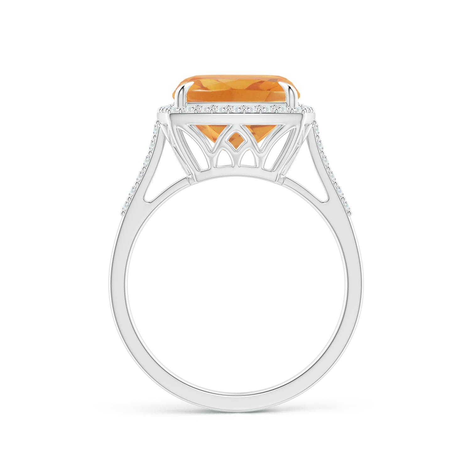 A - Citrine / 3.74 CT / 14 KT White Gold