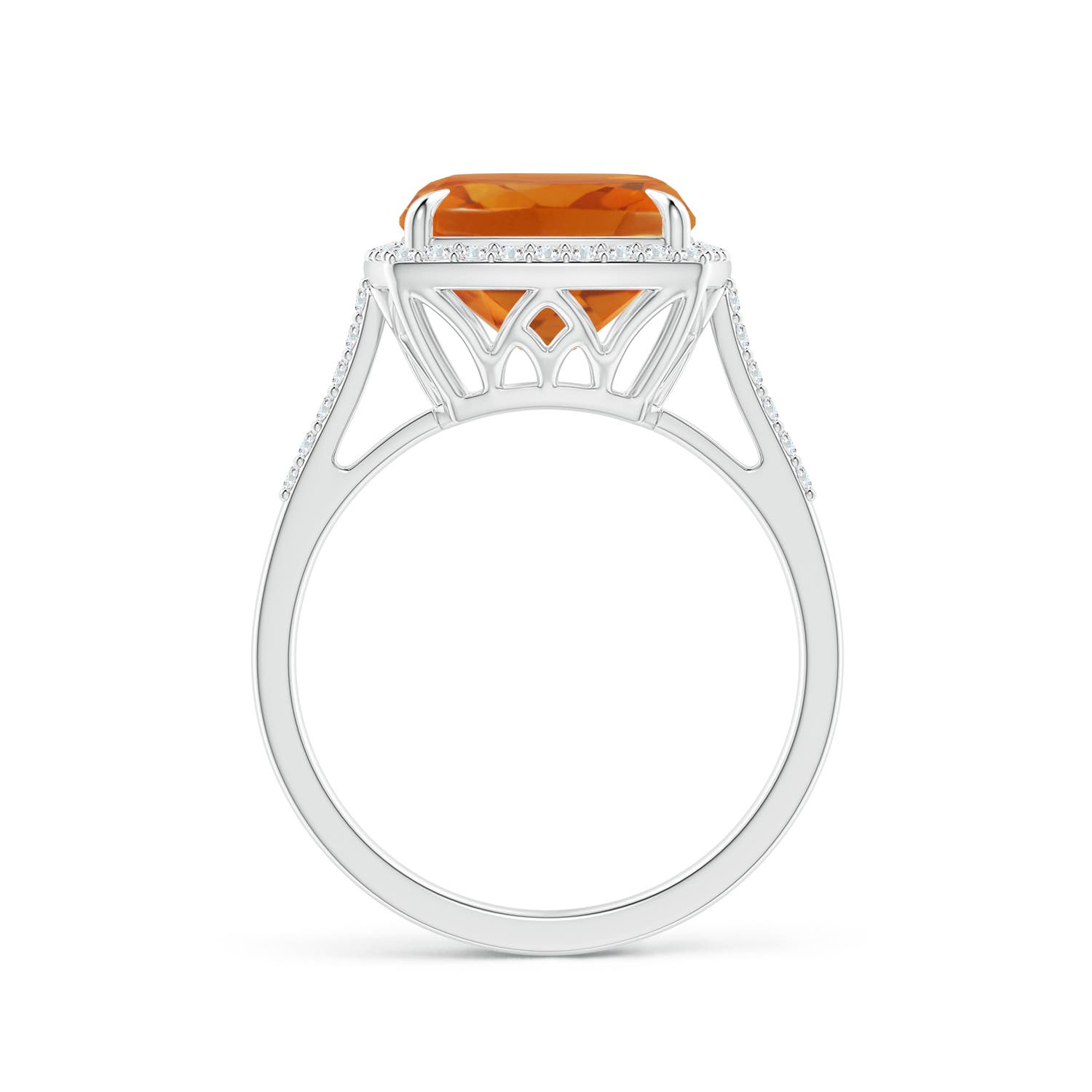 AAA - Citrine / 3.74 CT / 14 KT White Gold