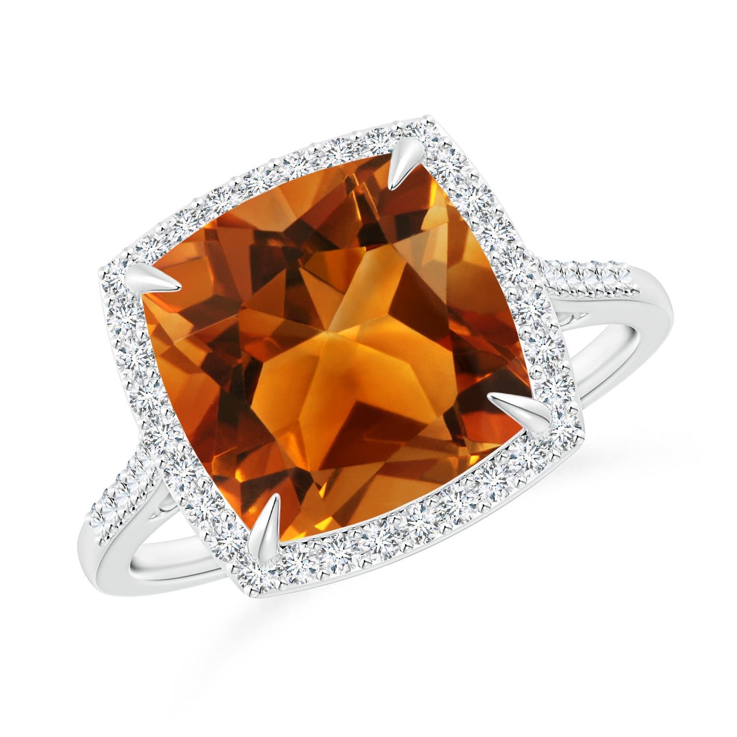 AAAA - Citrine / 3.74 CT / 14 KT White Gold