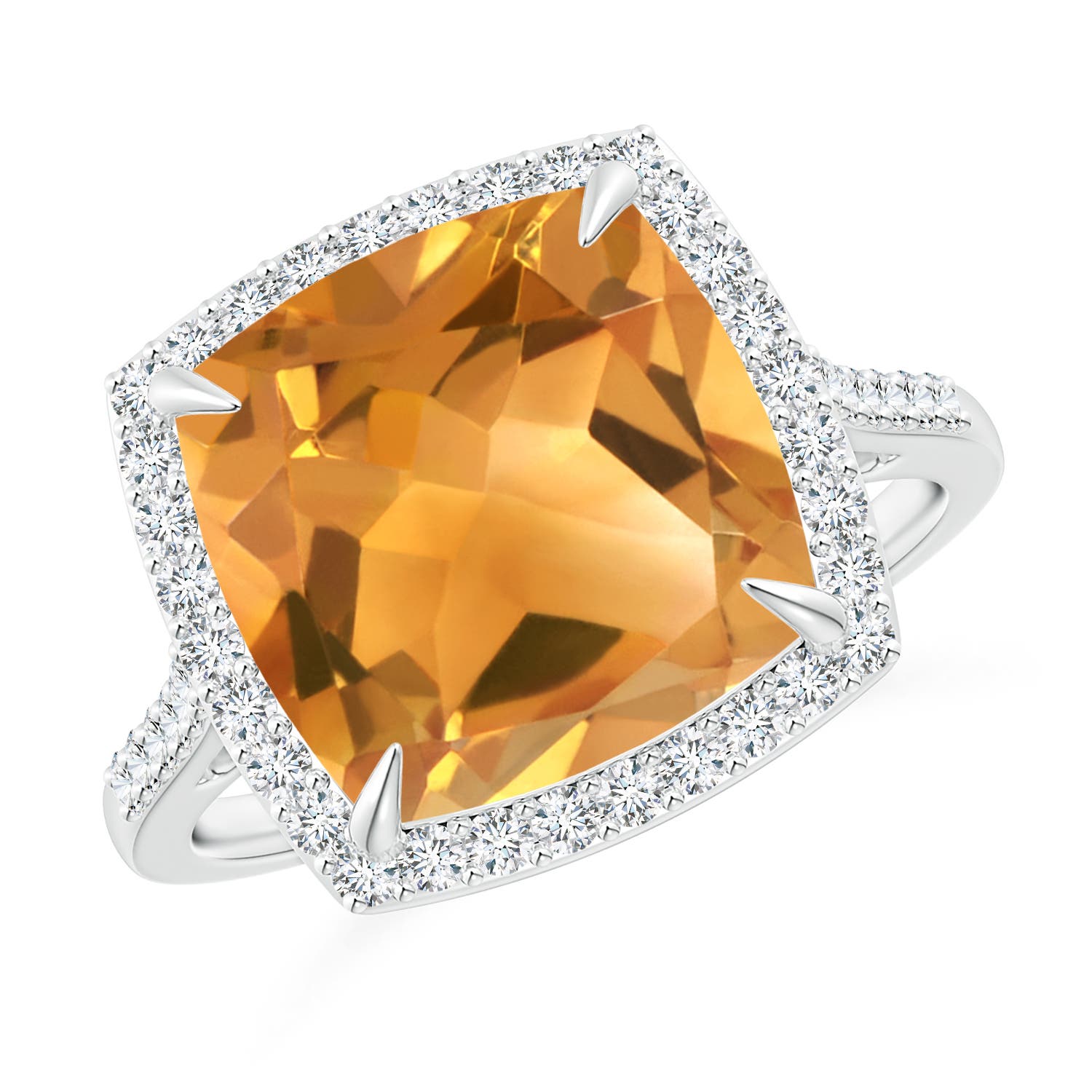 A - Citrine / 4.98 CT / 14 KT White Gold