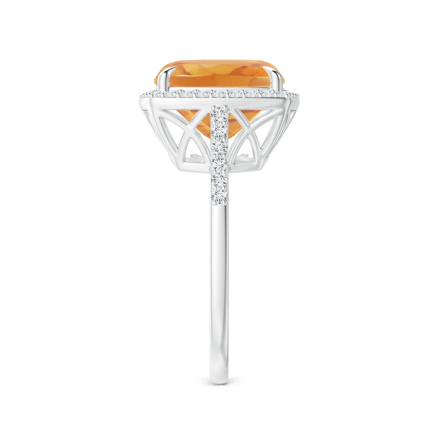 A - Citrine / 4.98 CT / 14 KT White Gold