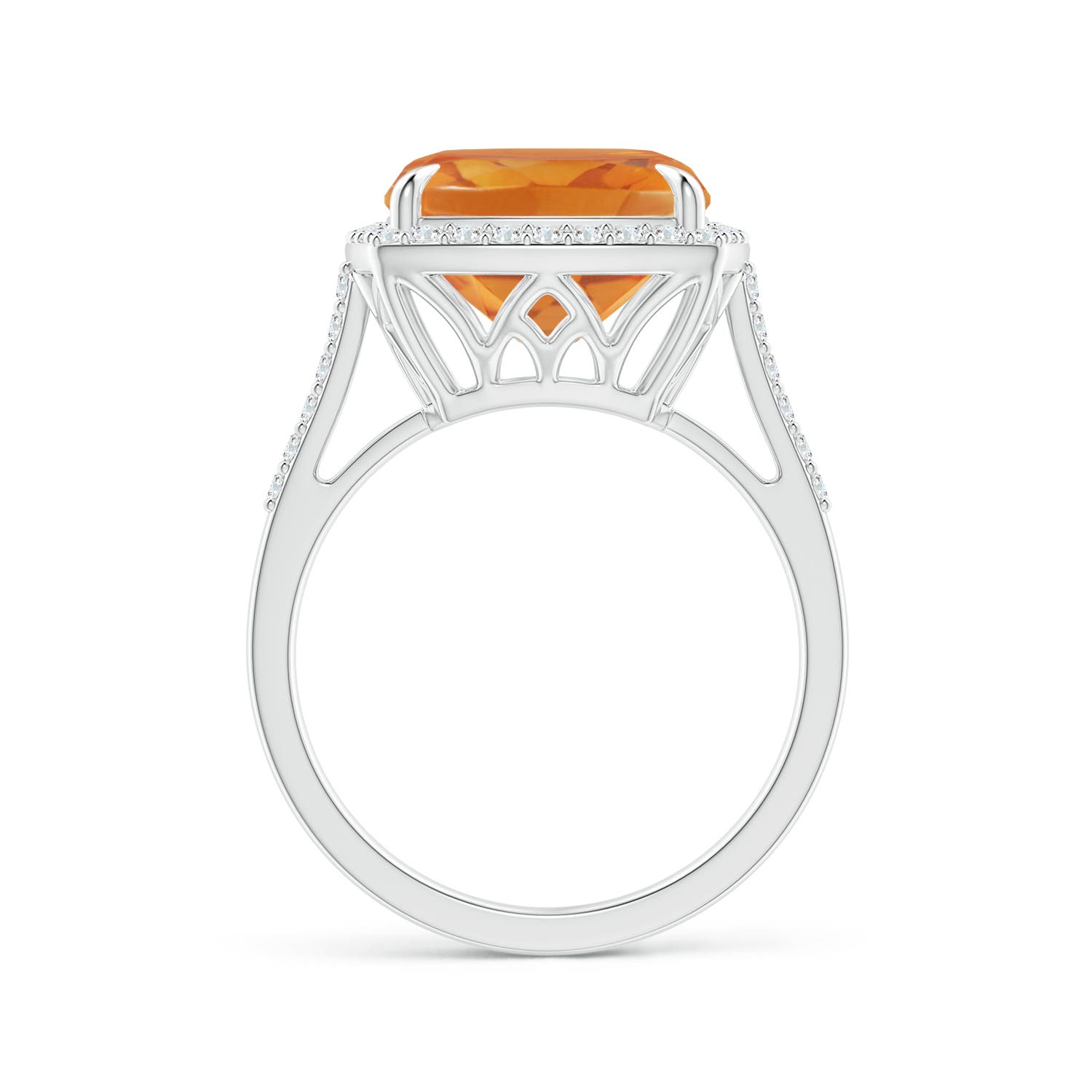 AA - Citrine / 4.98 CT / 14 KT White Gold