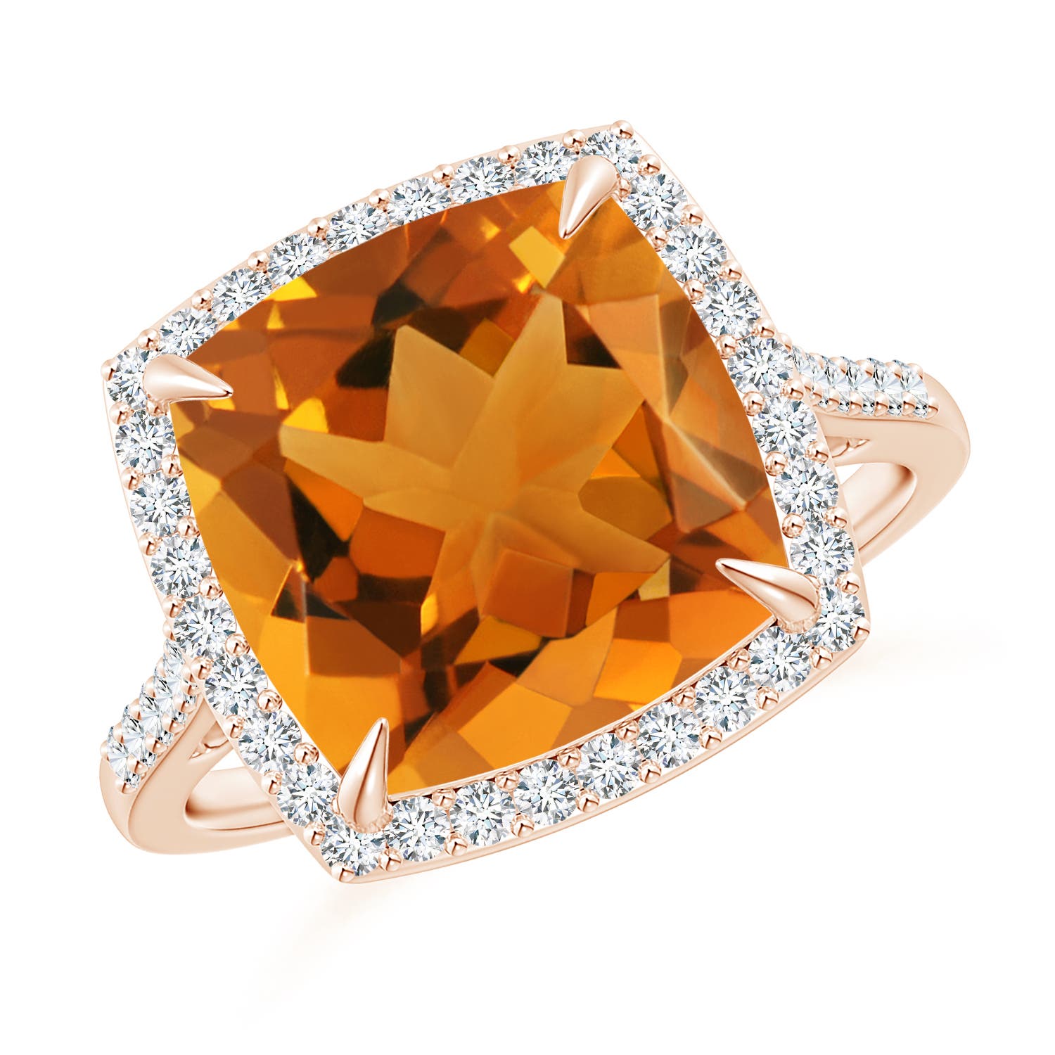 AAA - Citrine / 4.98 CT / 14 KT Rose Gold