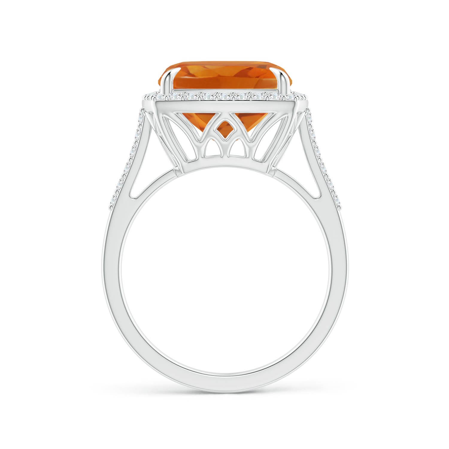 AAA - Citrine / 4.98 CT / 14 KT White Gold