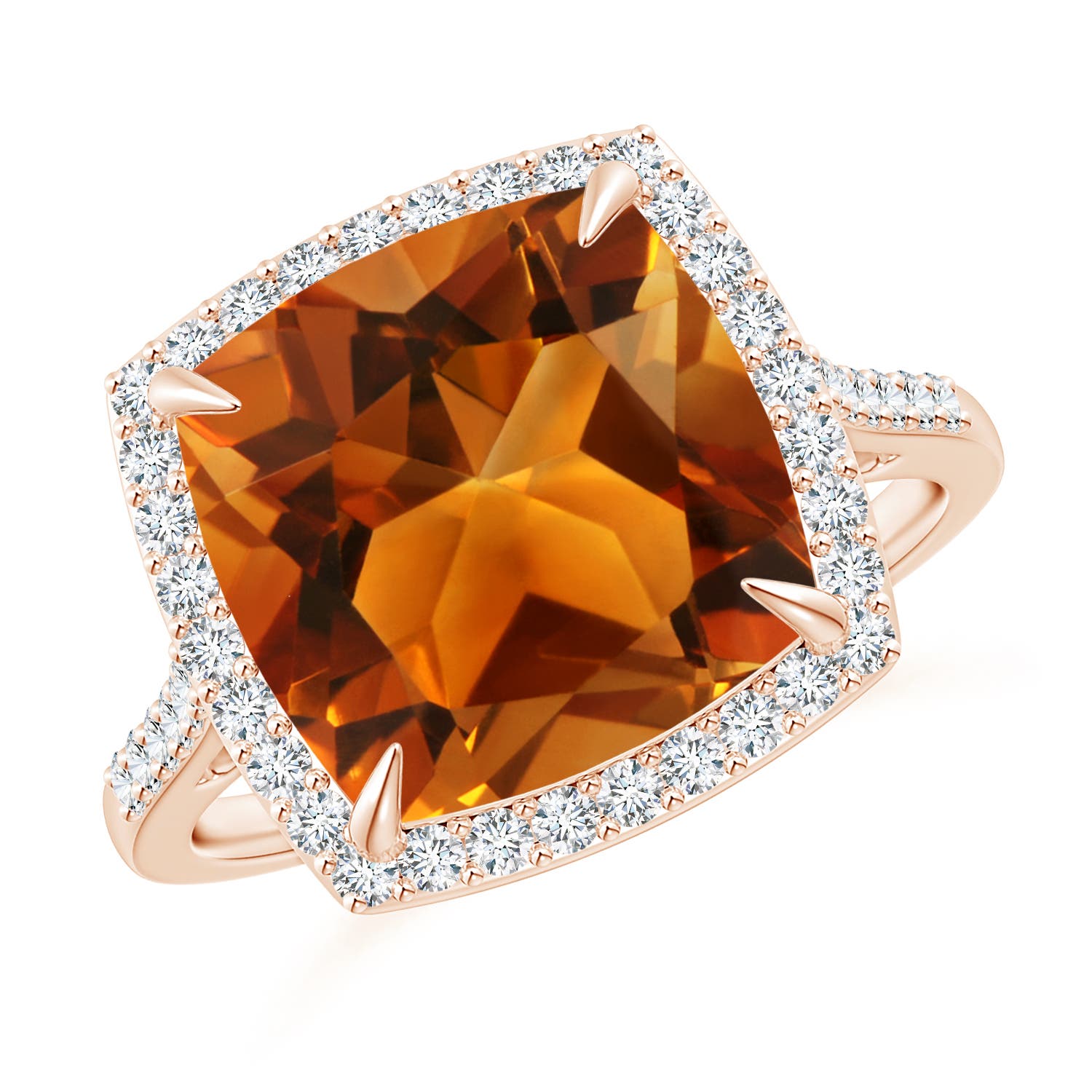 AAAA - Citrine / 4.98 CT / 14 KT Rose Gold