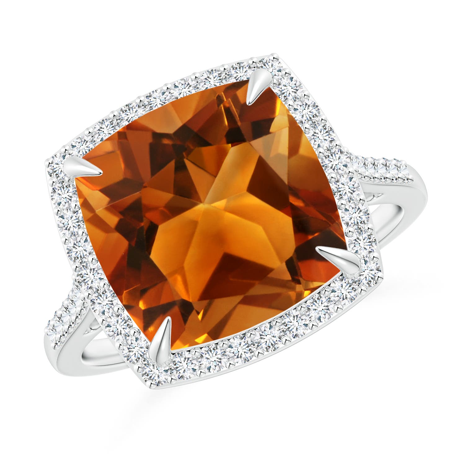 AAAA - Citrine / 4.98 CT / 14 KT White Gold