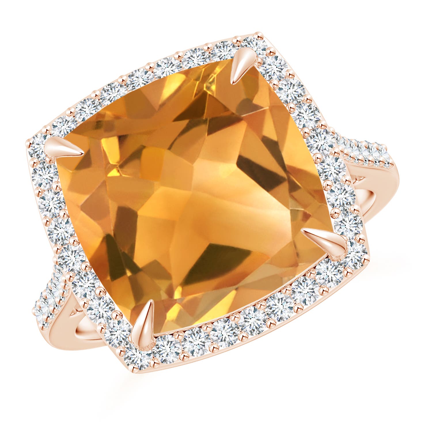 A - Citrine / 6.46 CT / 14 KT Rose Gold