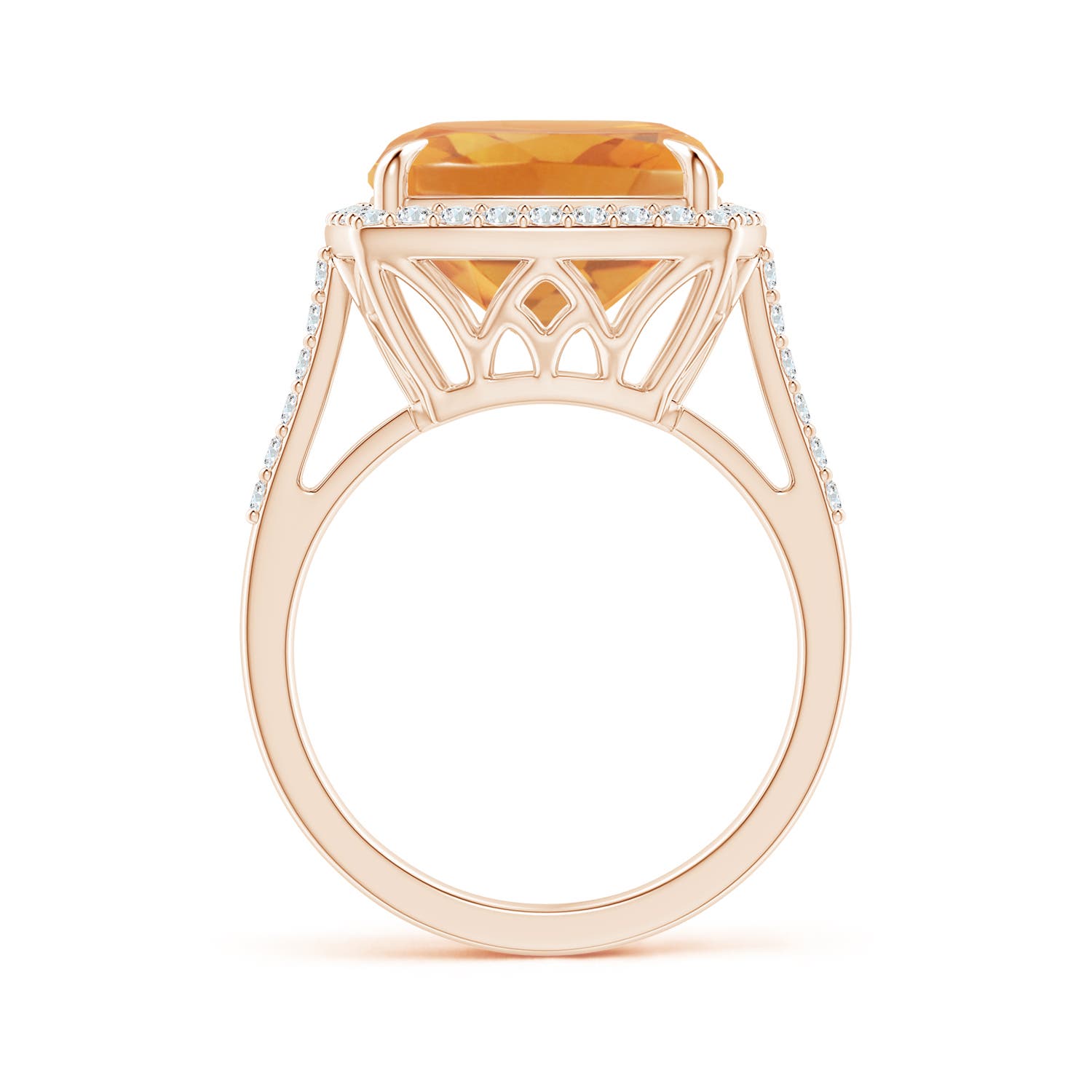 A - Citrine / 6.46 CT / 14 KT Rose Gold