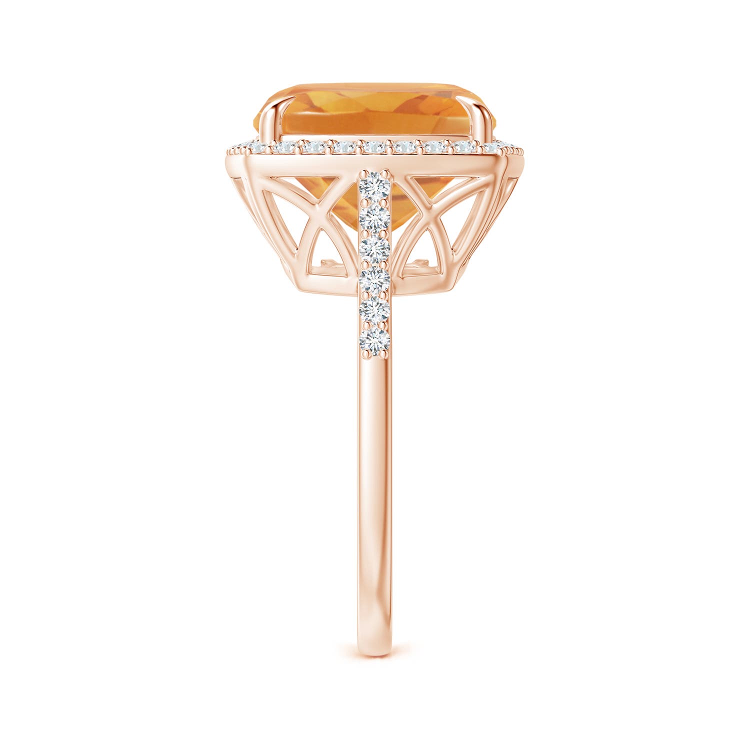 A - Citrine / 6.46 CT / 14 KT Rose Gold