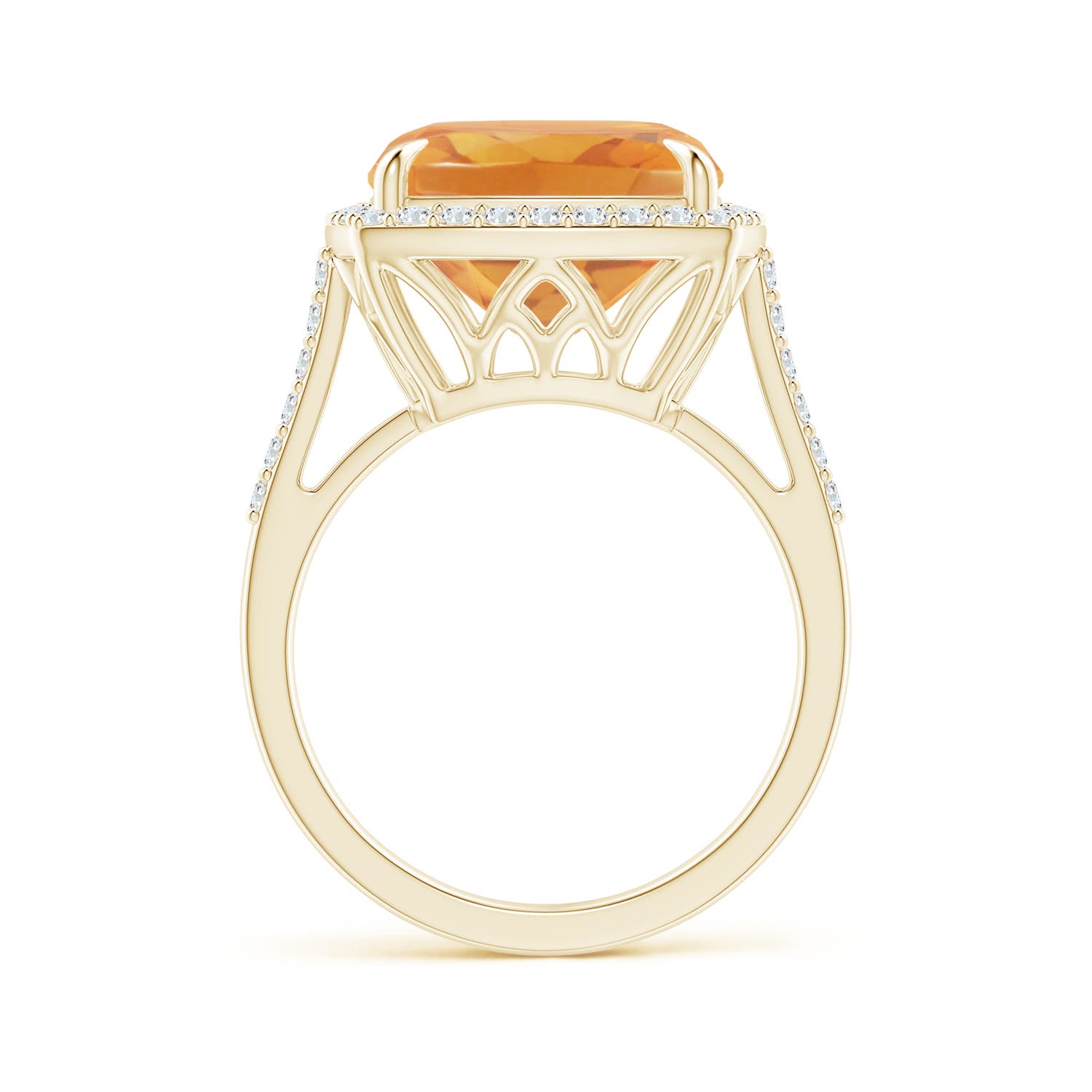 A - Citrine / 6.46 CT / 14 KT Yellow Gold