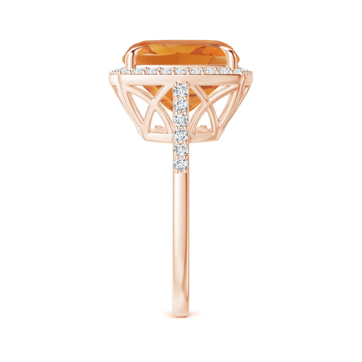 AA - Citrine / 6.46 CT / 14 KT Rose Gold