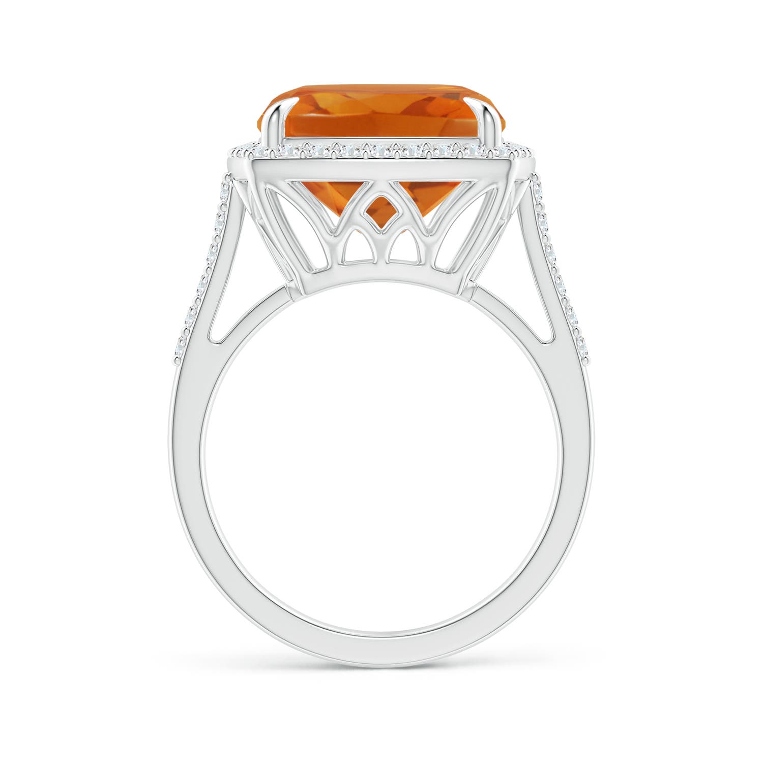 AAA - Citrine / 6.46 CT / 14 KT White Gold