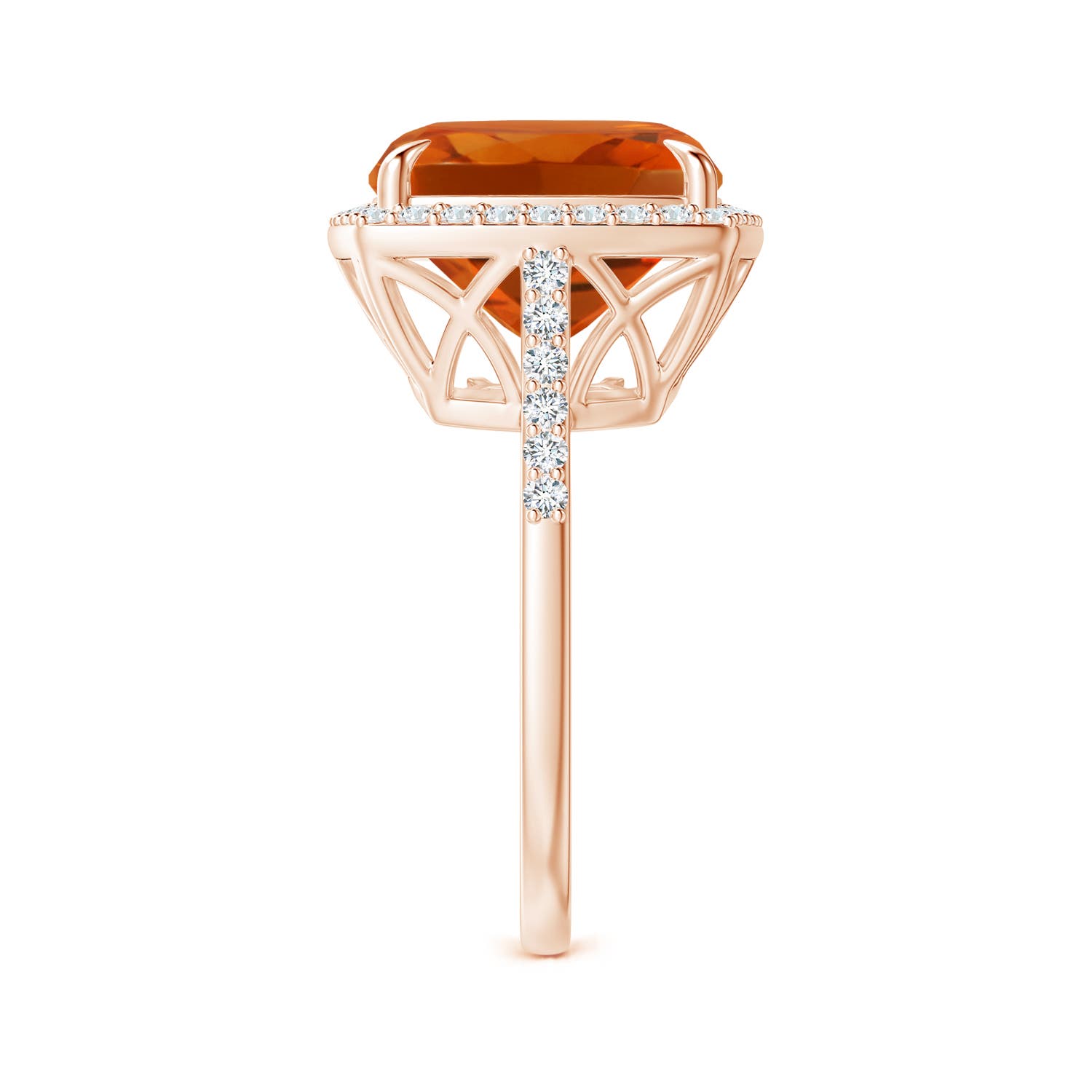 AAAA - Citrine / 6.46 CT / 14 KT Rose Gold