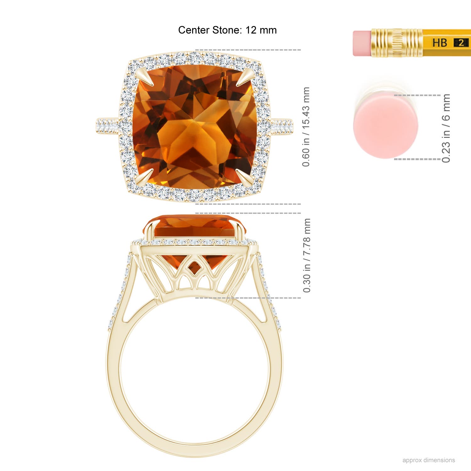 AAAA - Citrine / 6.46 CT / 14 KT Yellow Gold