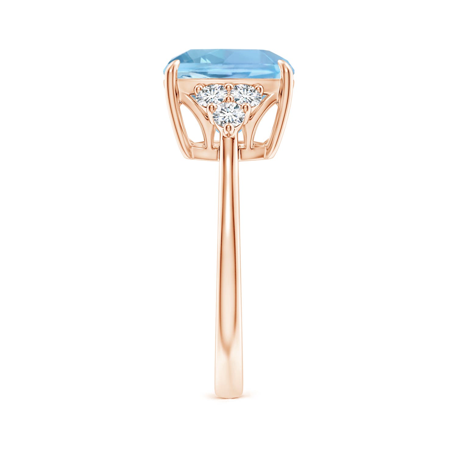 AAAA - Aquamarine / 3.85 CT / 14 KT Rose Gold