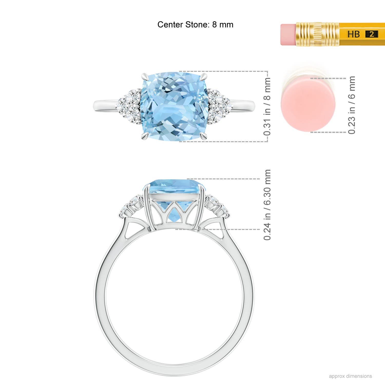 AAAA - Aquamarine / 2.16 CT / 14 KT White Gold