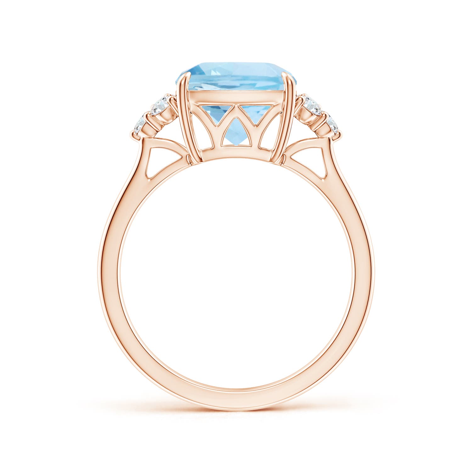 AAA - Aquamarine / 2.96 CT / 14 KT Rose Gold