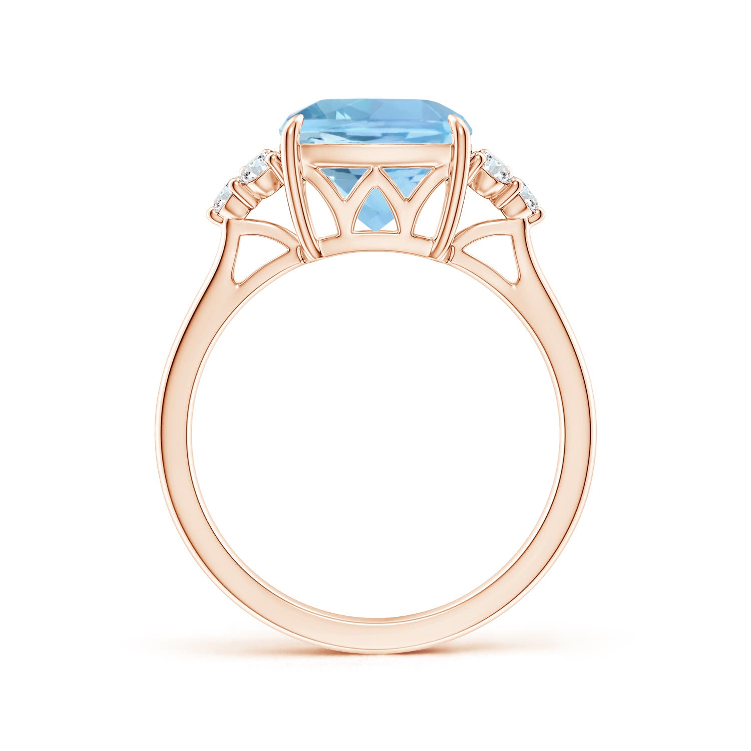 AAAA - Aquamarine / 2.96 CT / 14 KT Rose Gold