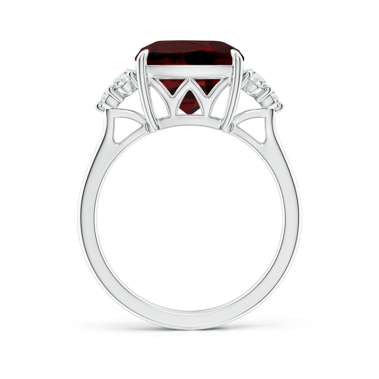 AAA - Garnet / 4.55 CT / 14 KT White Gold