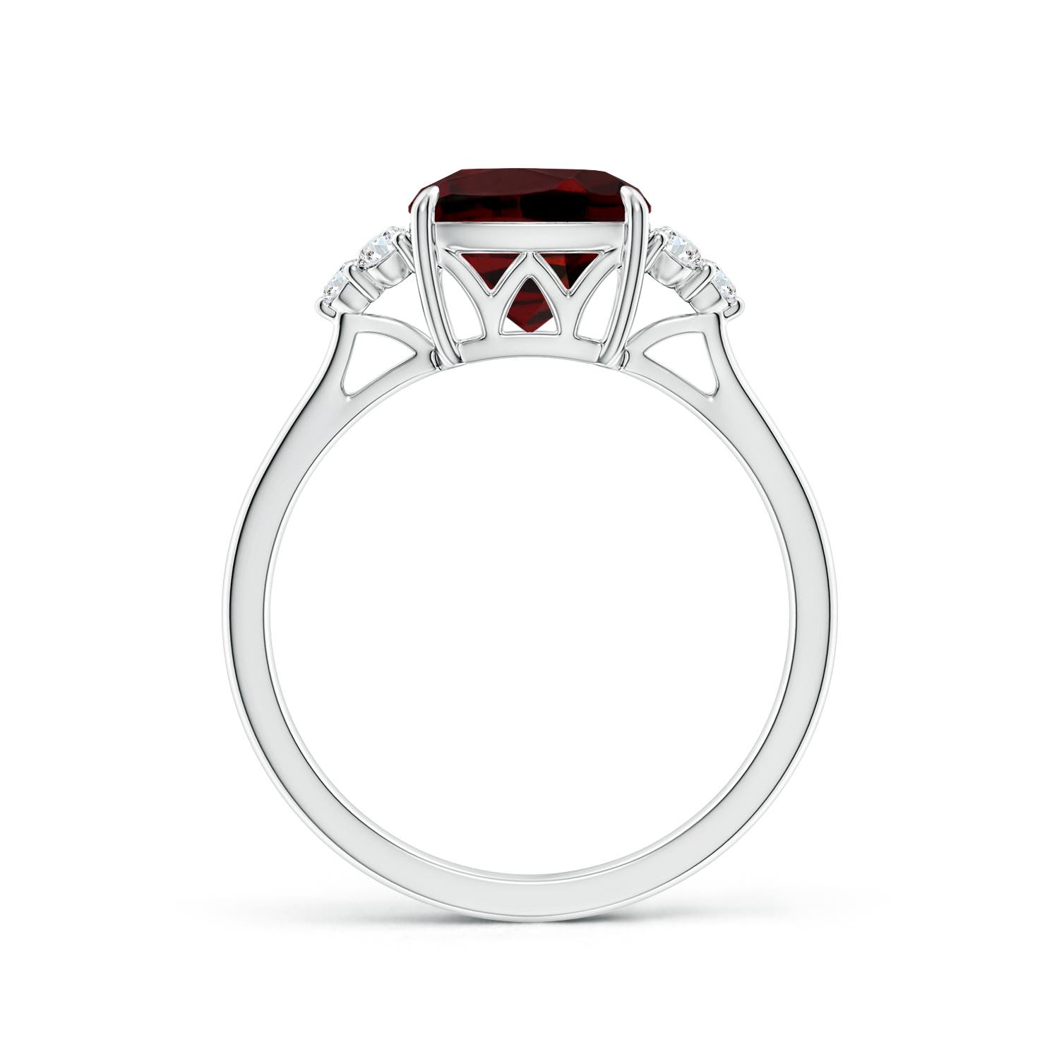 AAA - Garnet / 2.71 CT / 14 KT White Gold