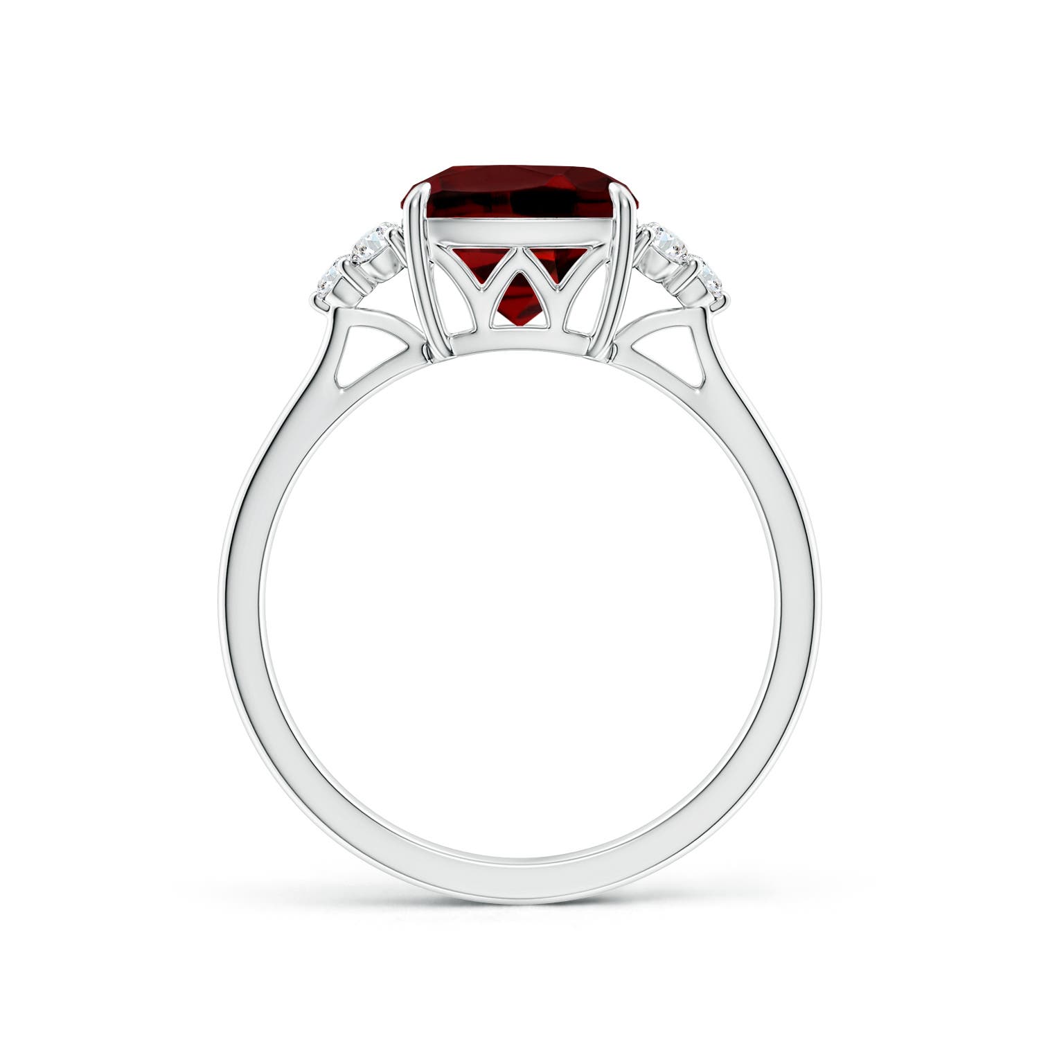 AAAA - Garnet / 2.71 CT / 14 KT White Gold