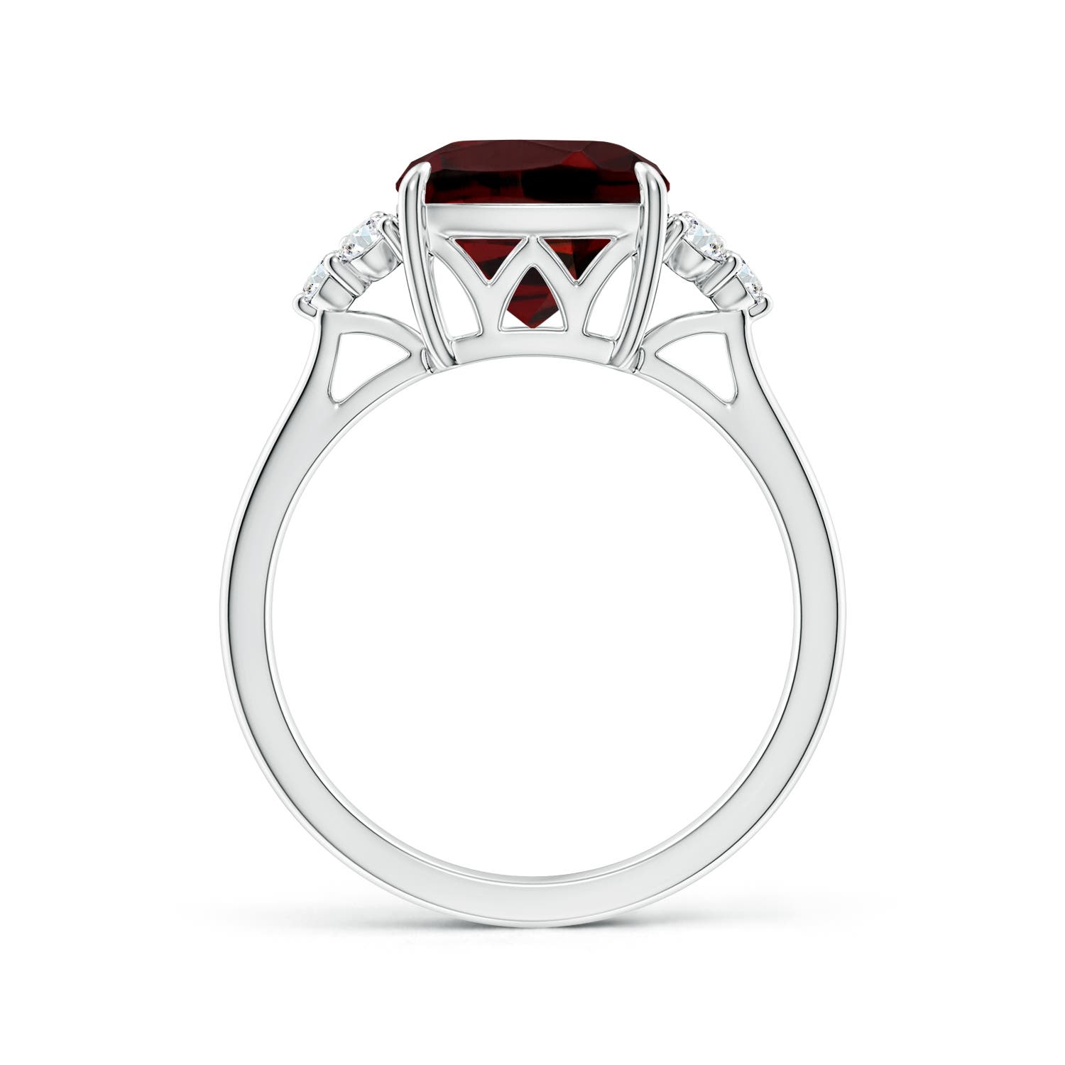 AAA - Garnet / 3.86 CT / 14 KT White Gold