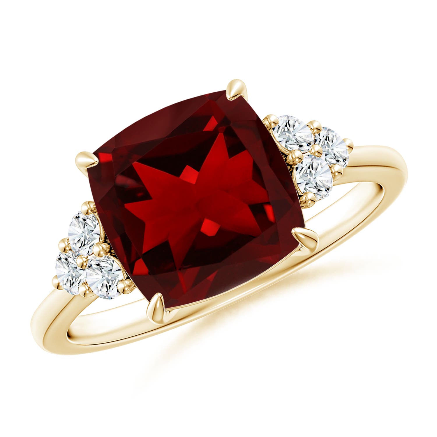 AAAA - Garnet / 3.86 CT / 14 KT Yellow Gold