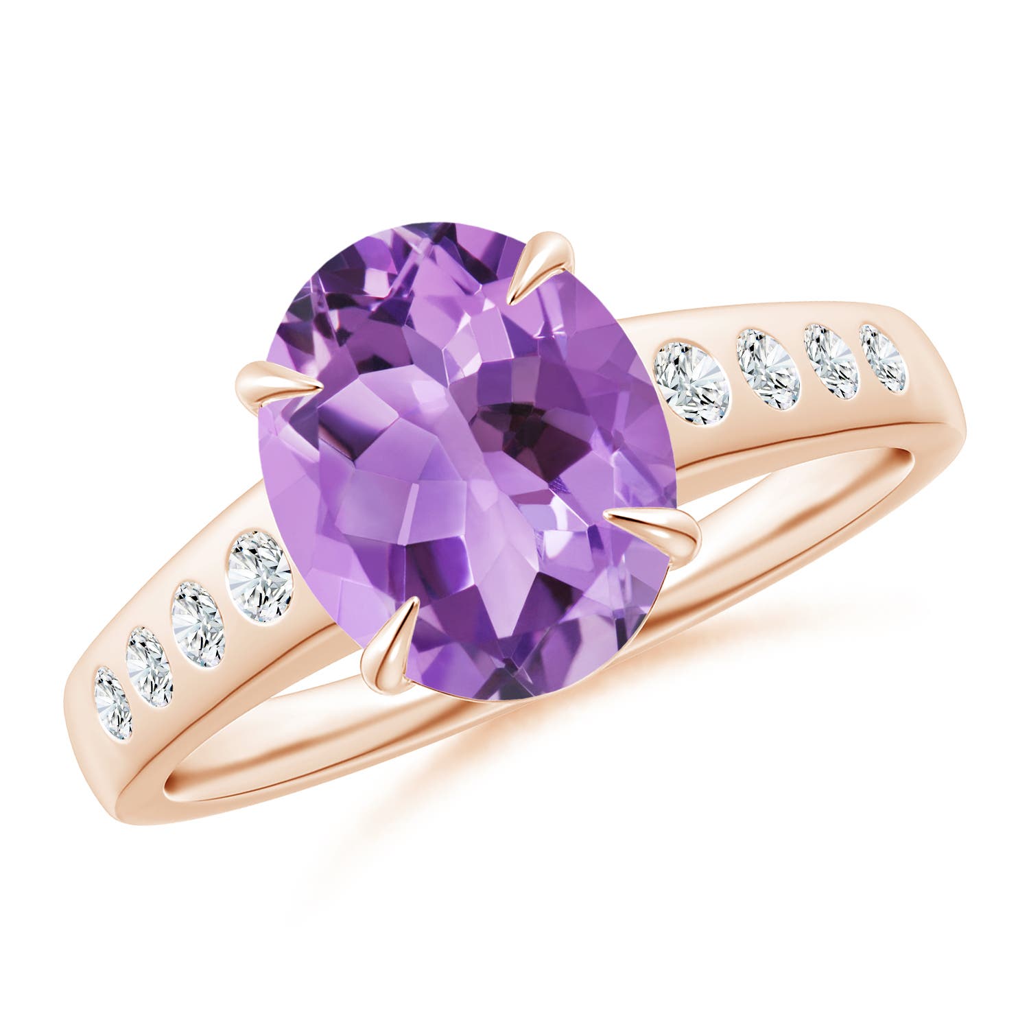 A - Amethyst / 2.5 CT / 14 KT Rose Gold