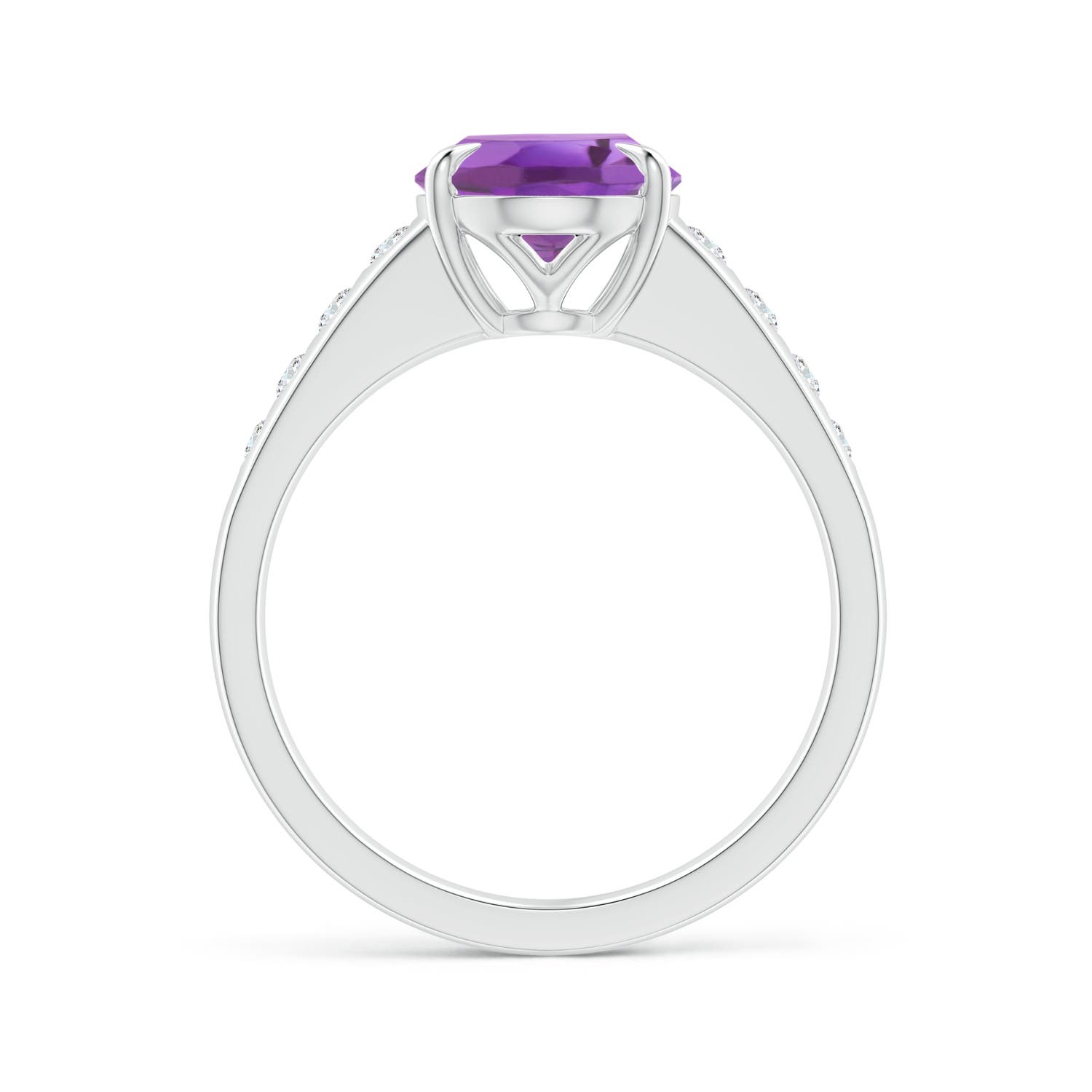 A - Amethyst / 2.5 CT / 14 KT White Gold