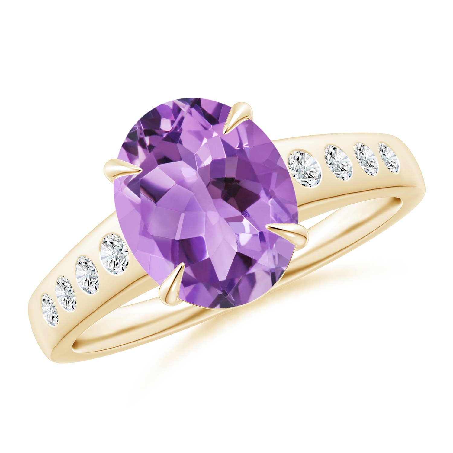 A - Amethyst / 2.5 CT / 14 KT Yellow Gold